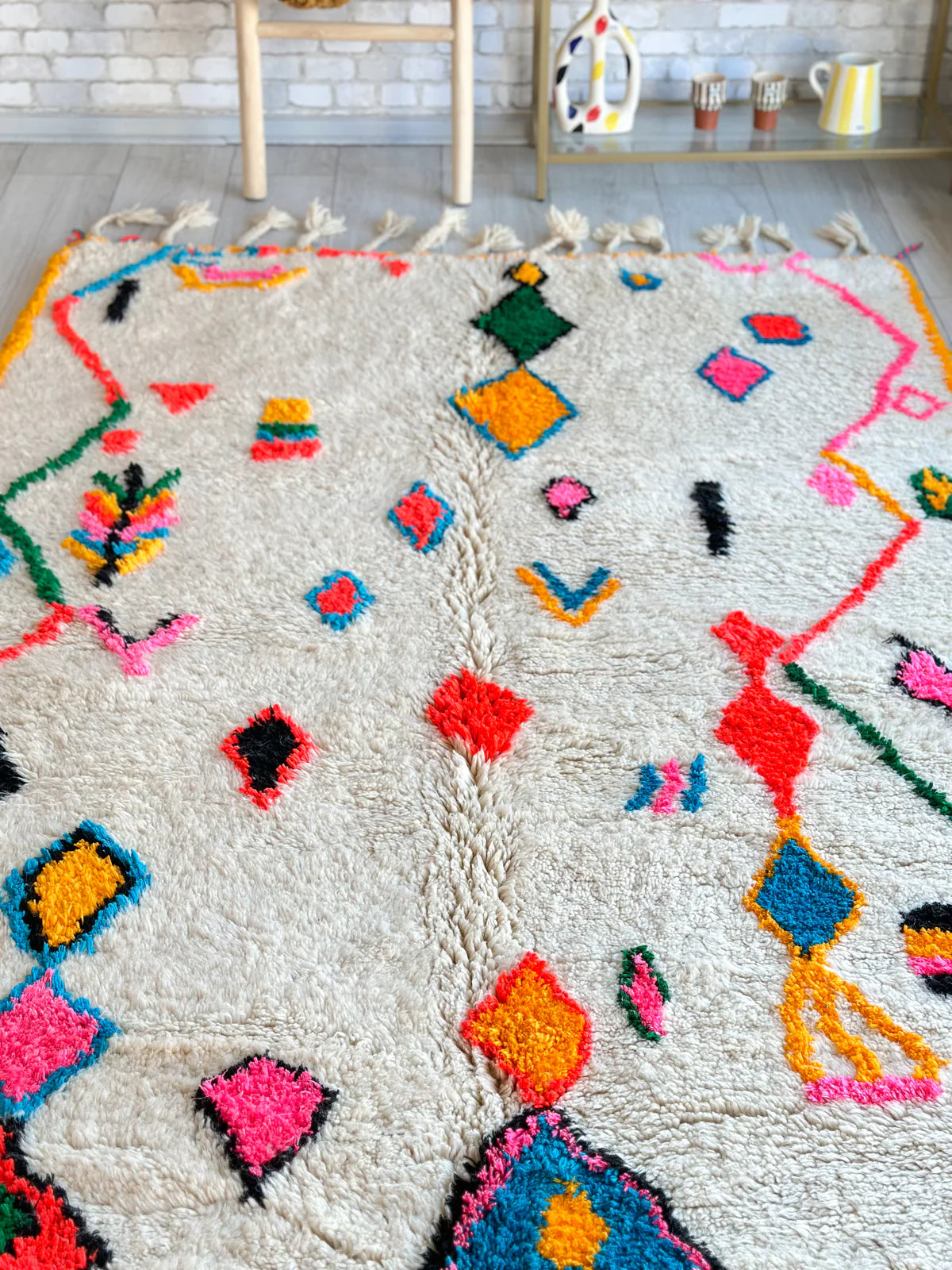 Colorful Berber carpet - n°744