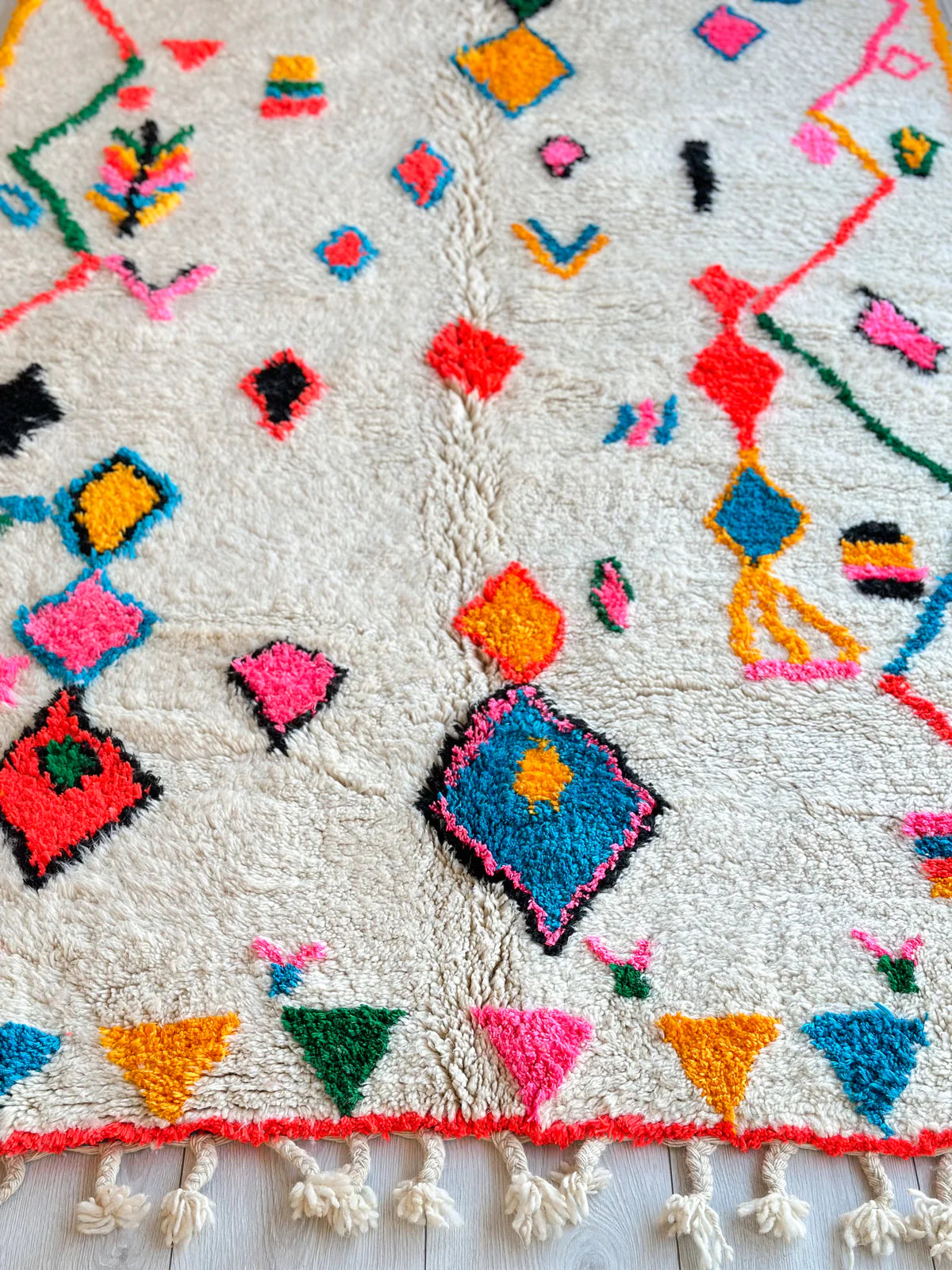 Tapis berbère coloré - n°744