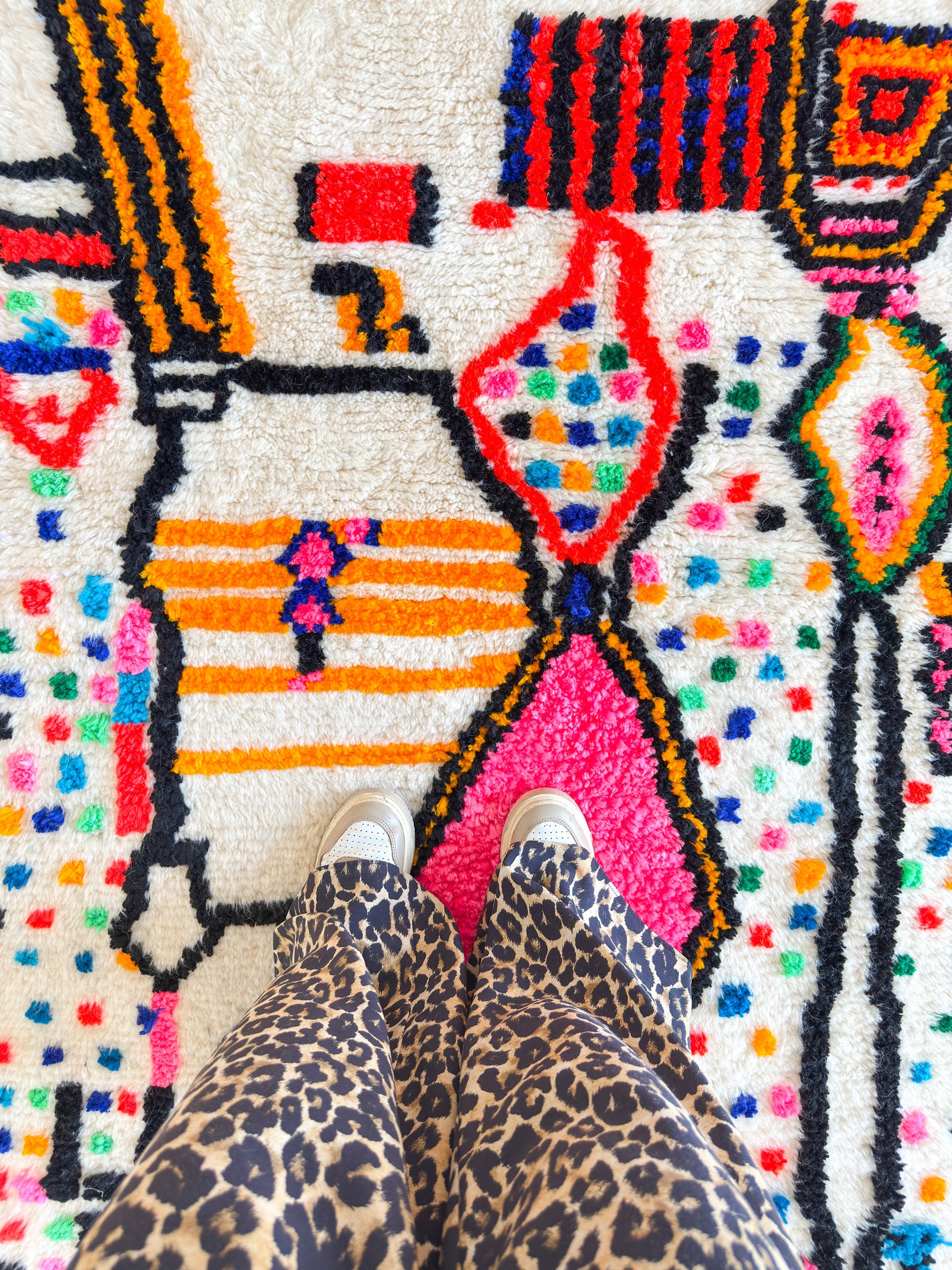 Colorful Berber rug 118 x 206 cm - n°2107