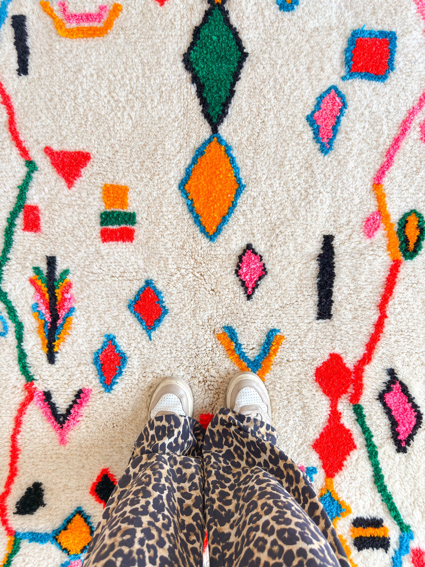 Colorful Berber rug 113 x 200 cm - n°1941