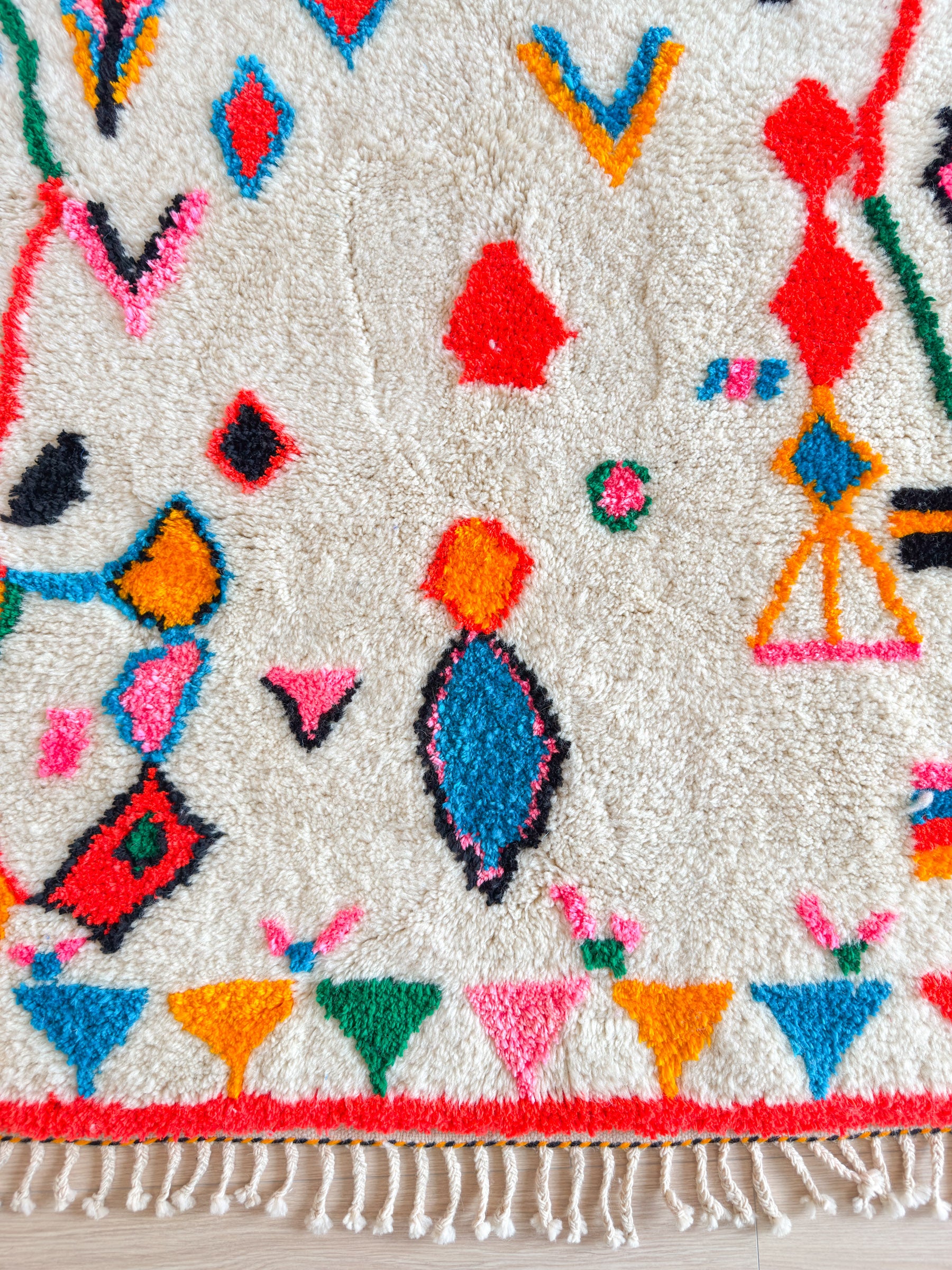 Colorful Berber rug 113 x 200 cm - n°1941
