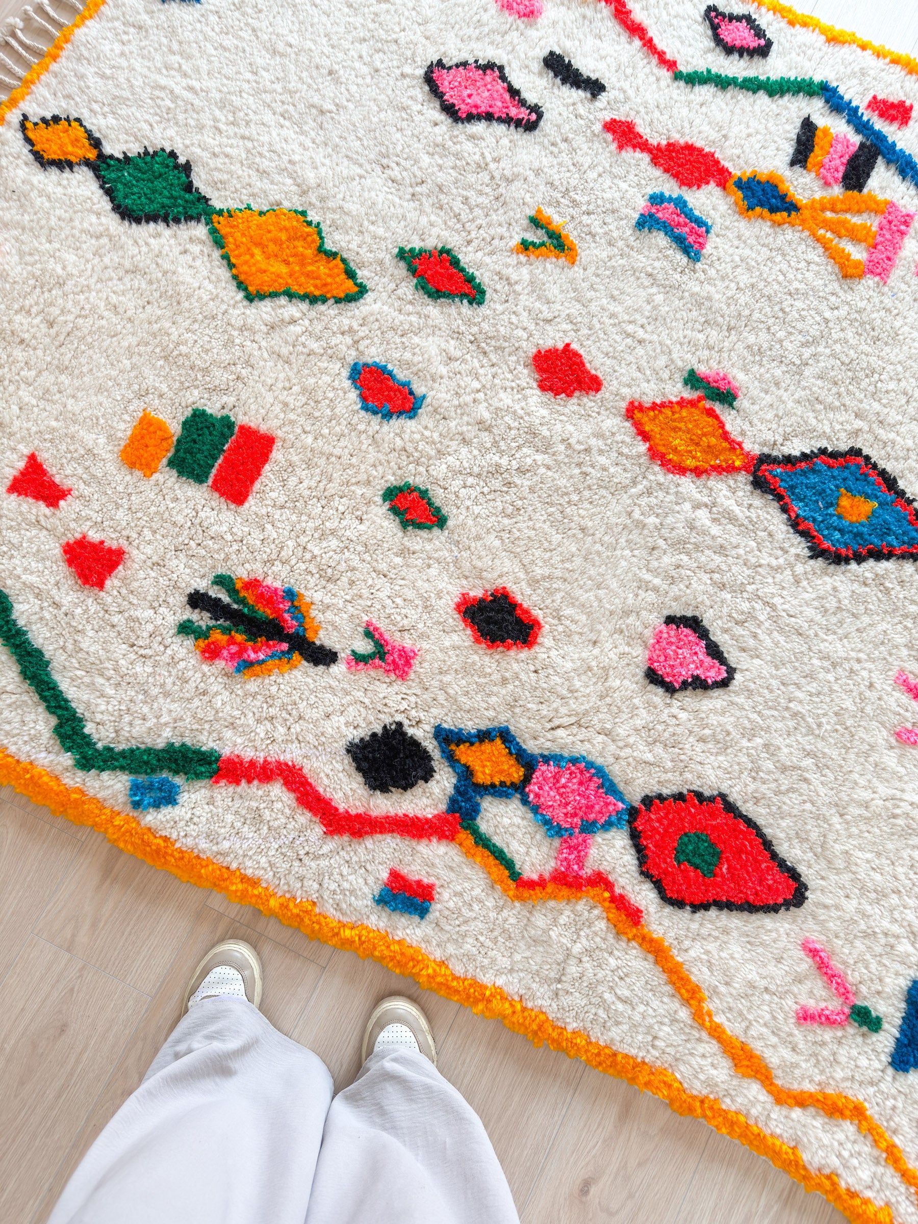 Colorful Berber rug 174 x 221 cm - n°2000
