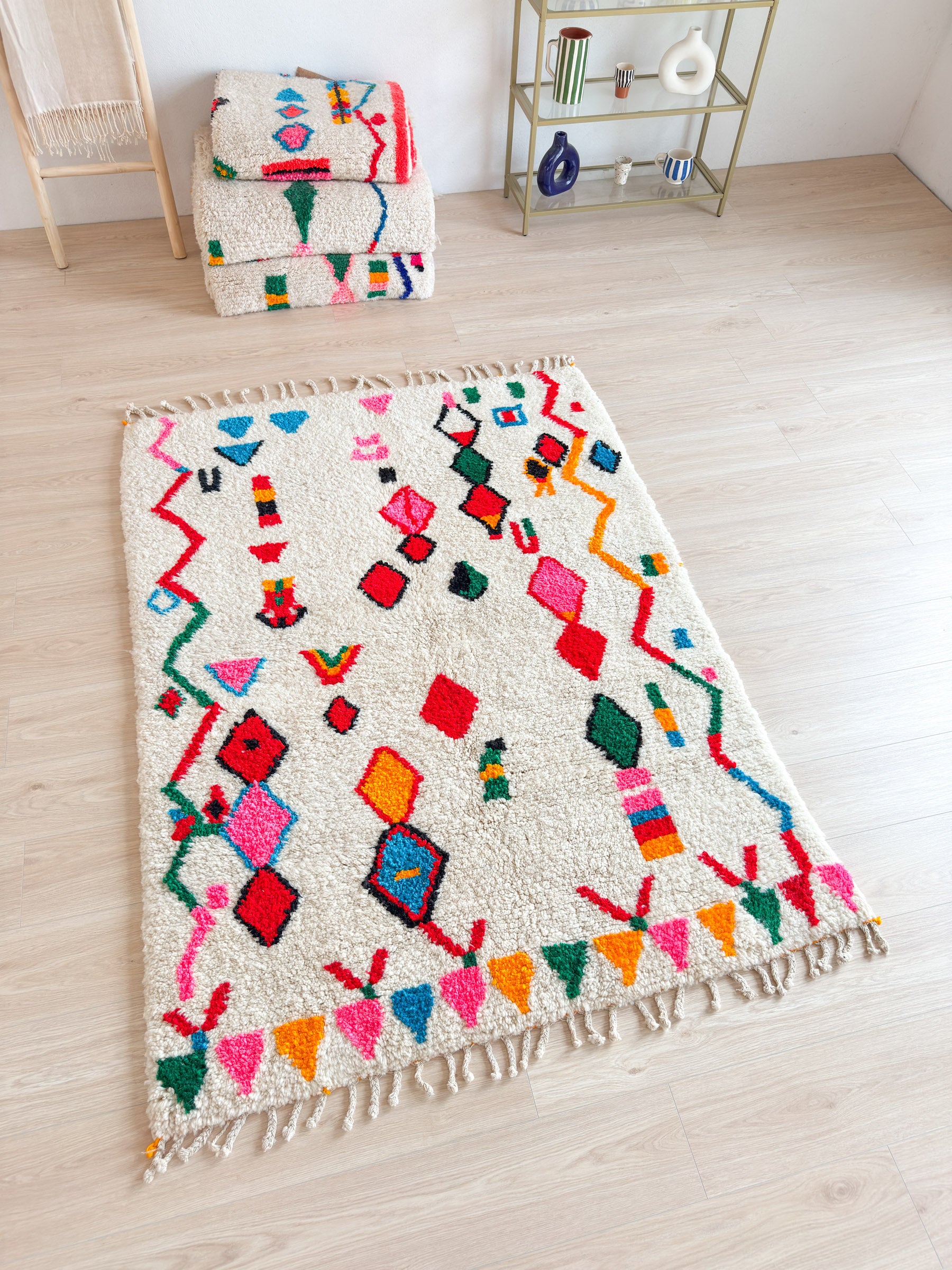 Colorful Berber rug 146 x 214 cm - no. 2054