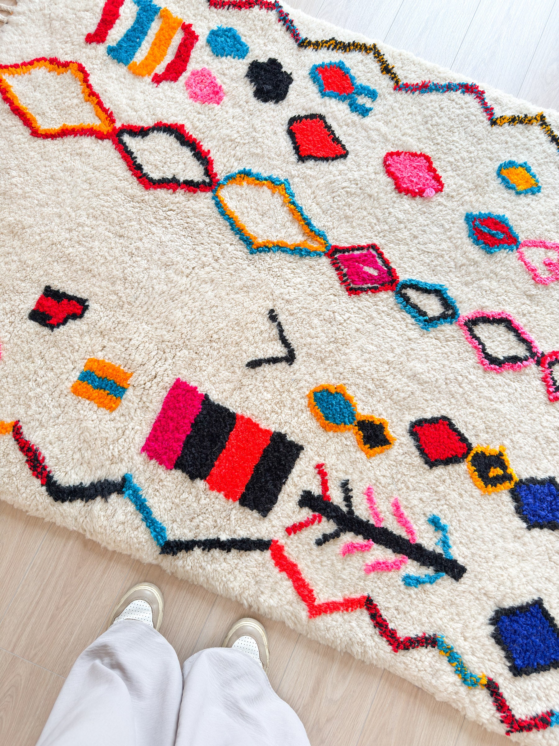 Colorful Berber rug 142 x 225 cm - no. 2121