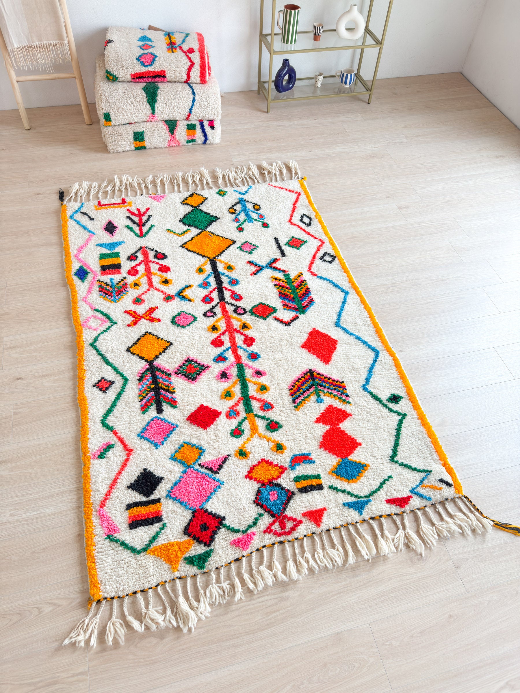 Colorful Berber rug 146 x 243 cm - no. 2169