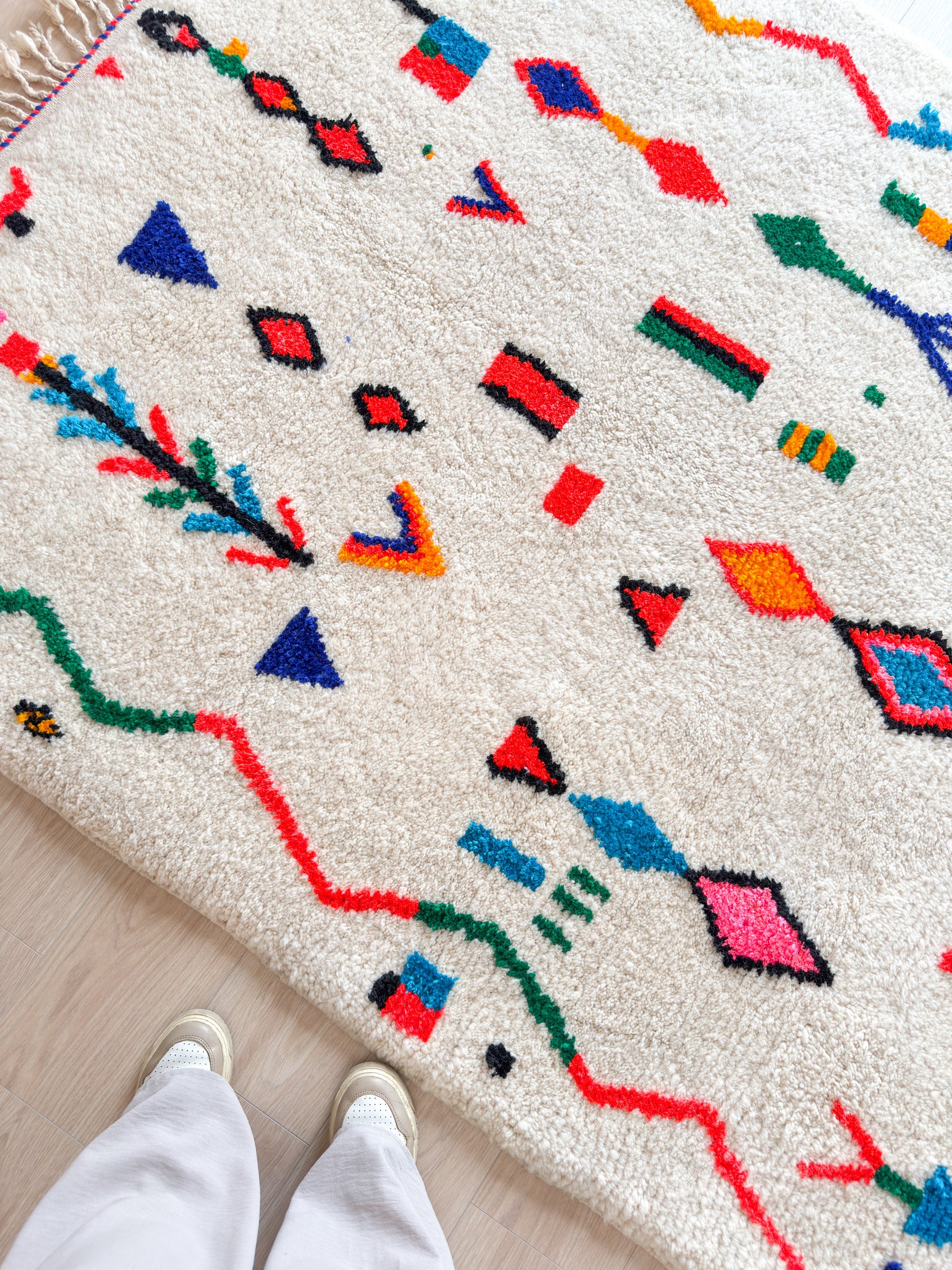 Colorful Berber rug 165 x 220 cm - n°2051
