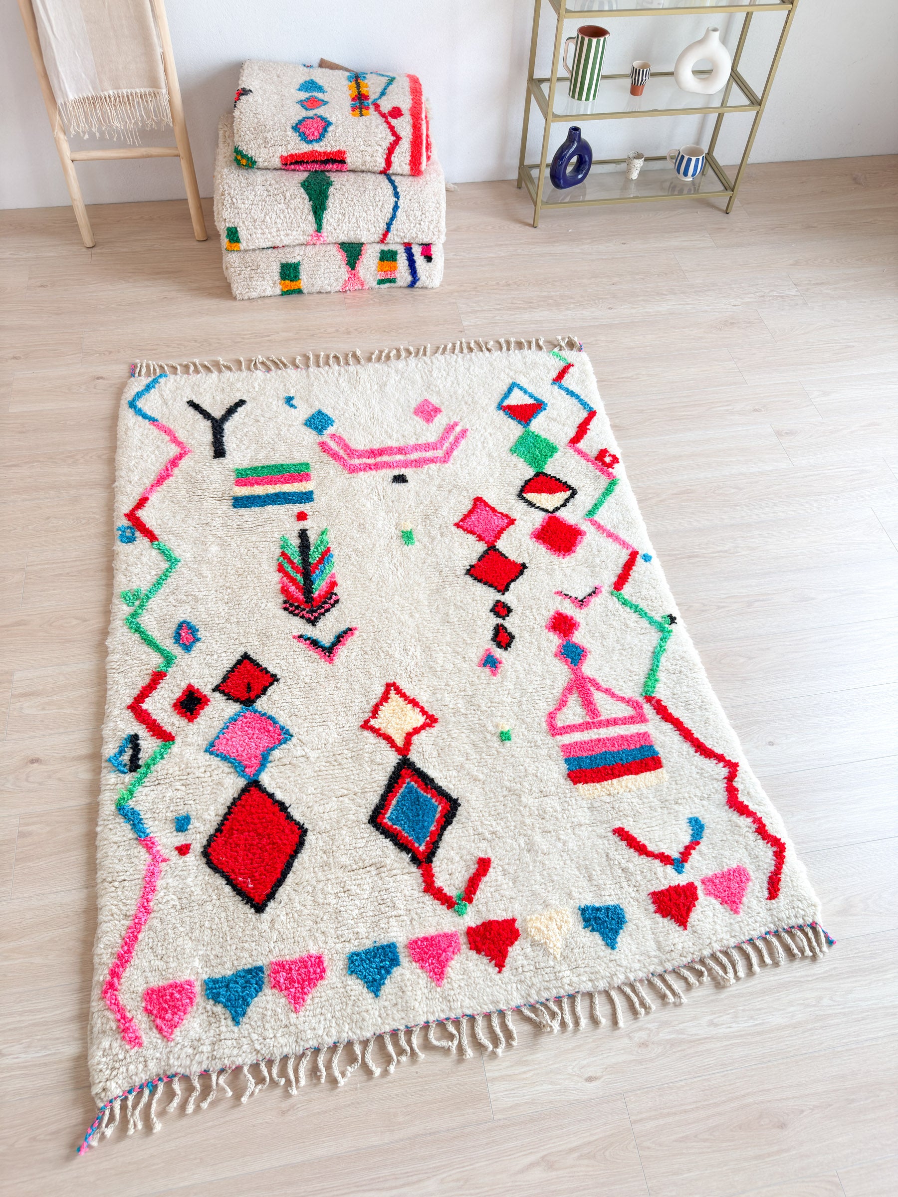 Colorful Berber rug 152 x 213 cm - n°1994