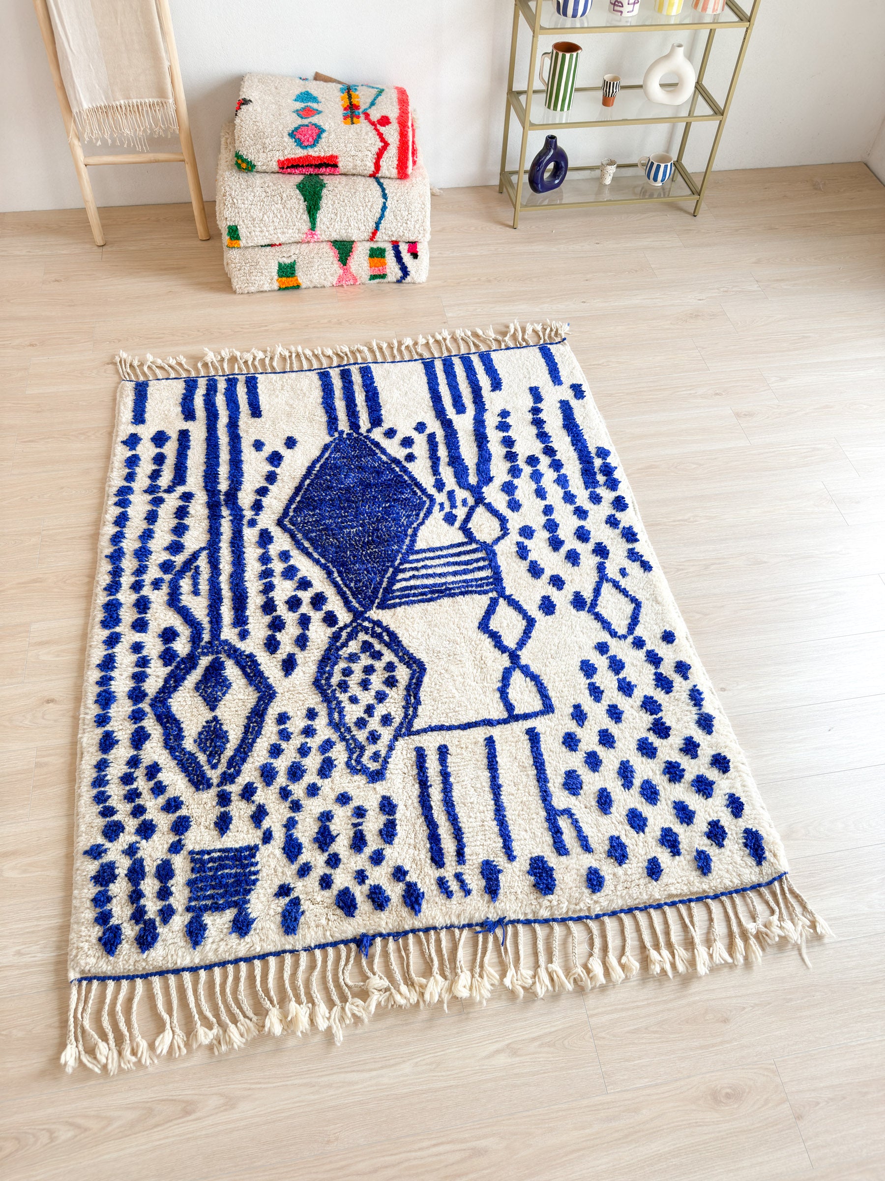 Colorful Berber rug 164 x 221 cm - n°1952