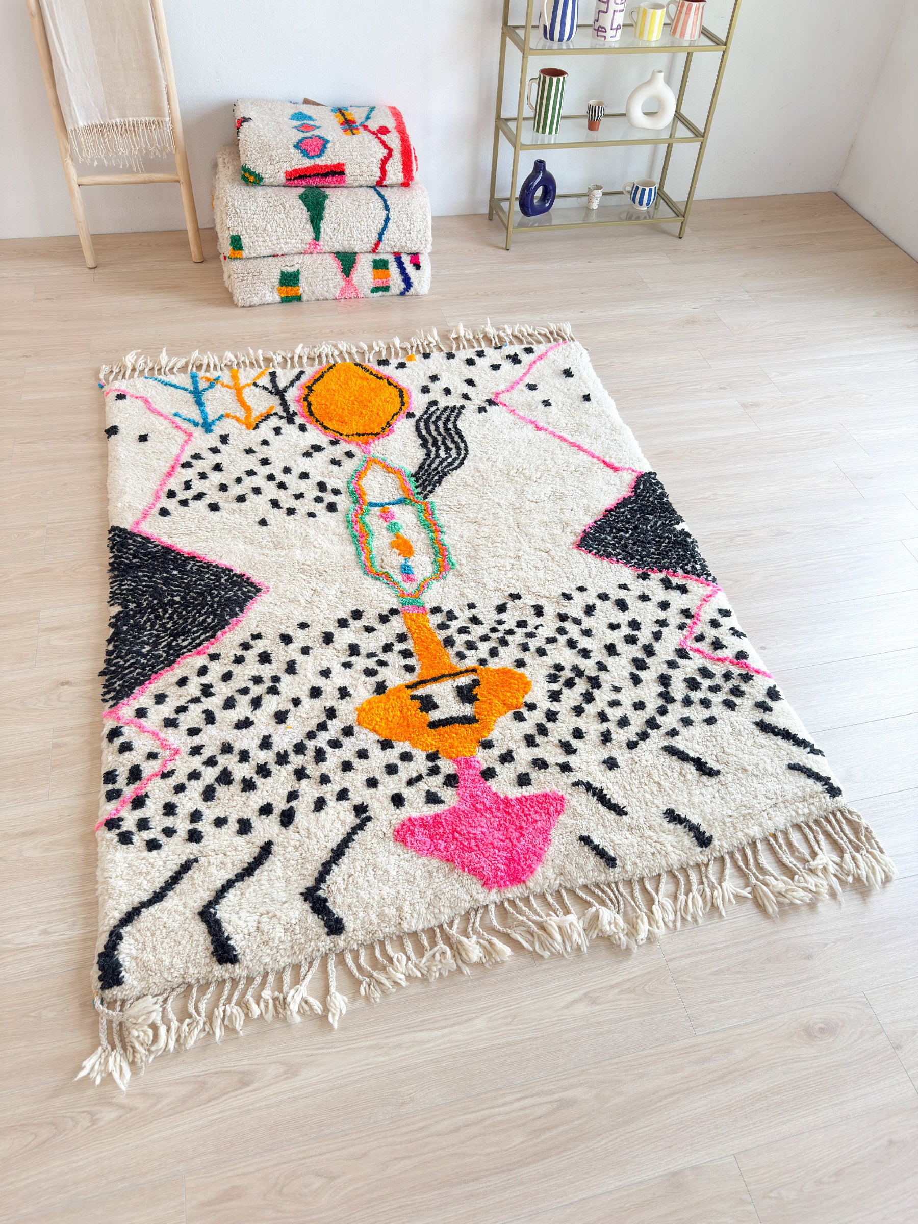 Colorful Berber rug 165 x 224 cm - no. 2109