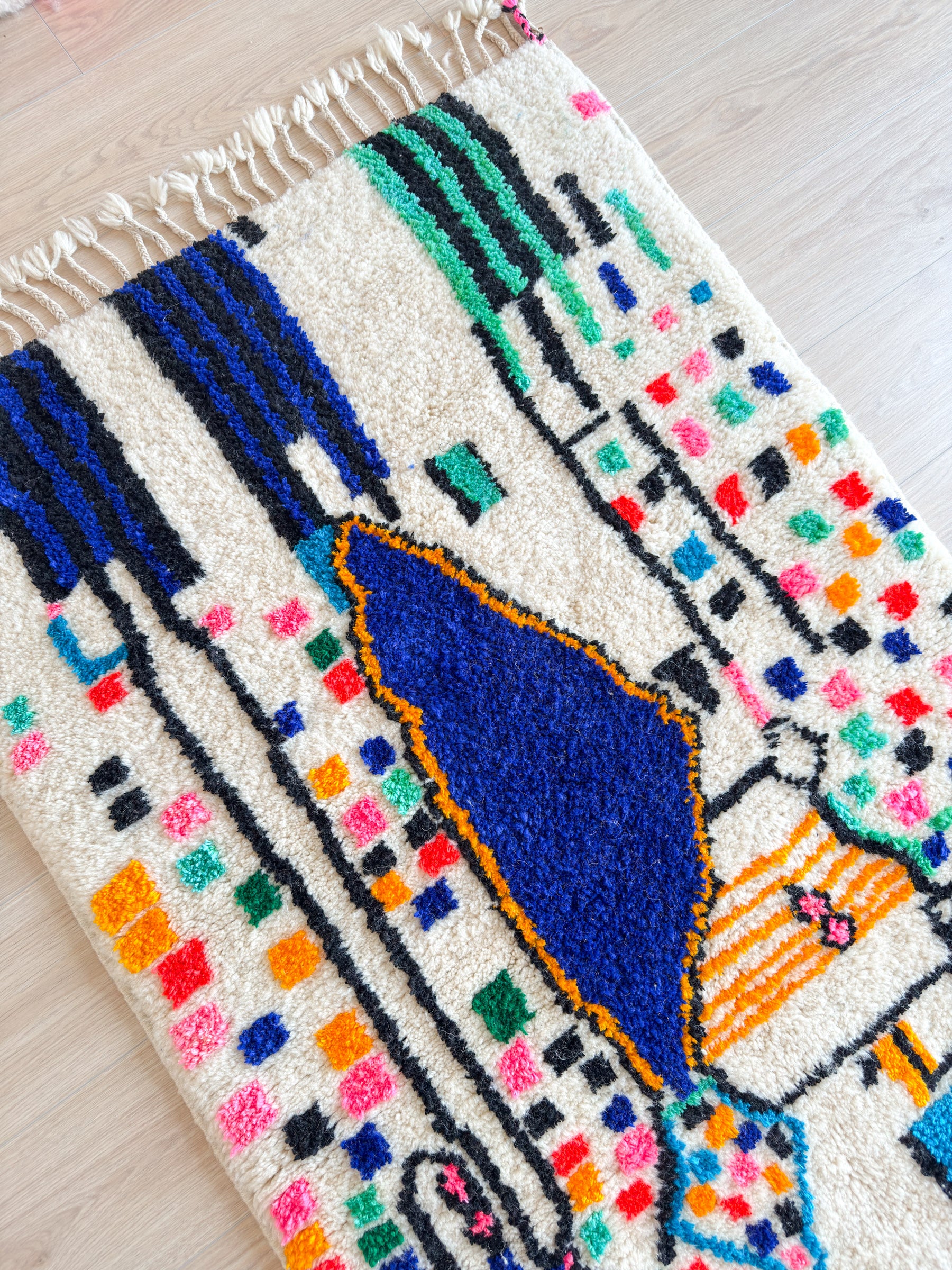 Colorful Berber rug 100 x 178 cm - n°1950
