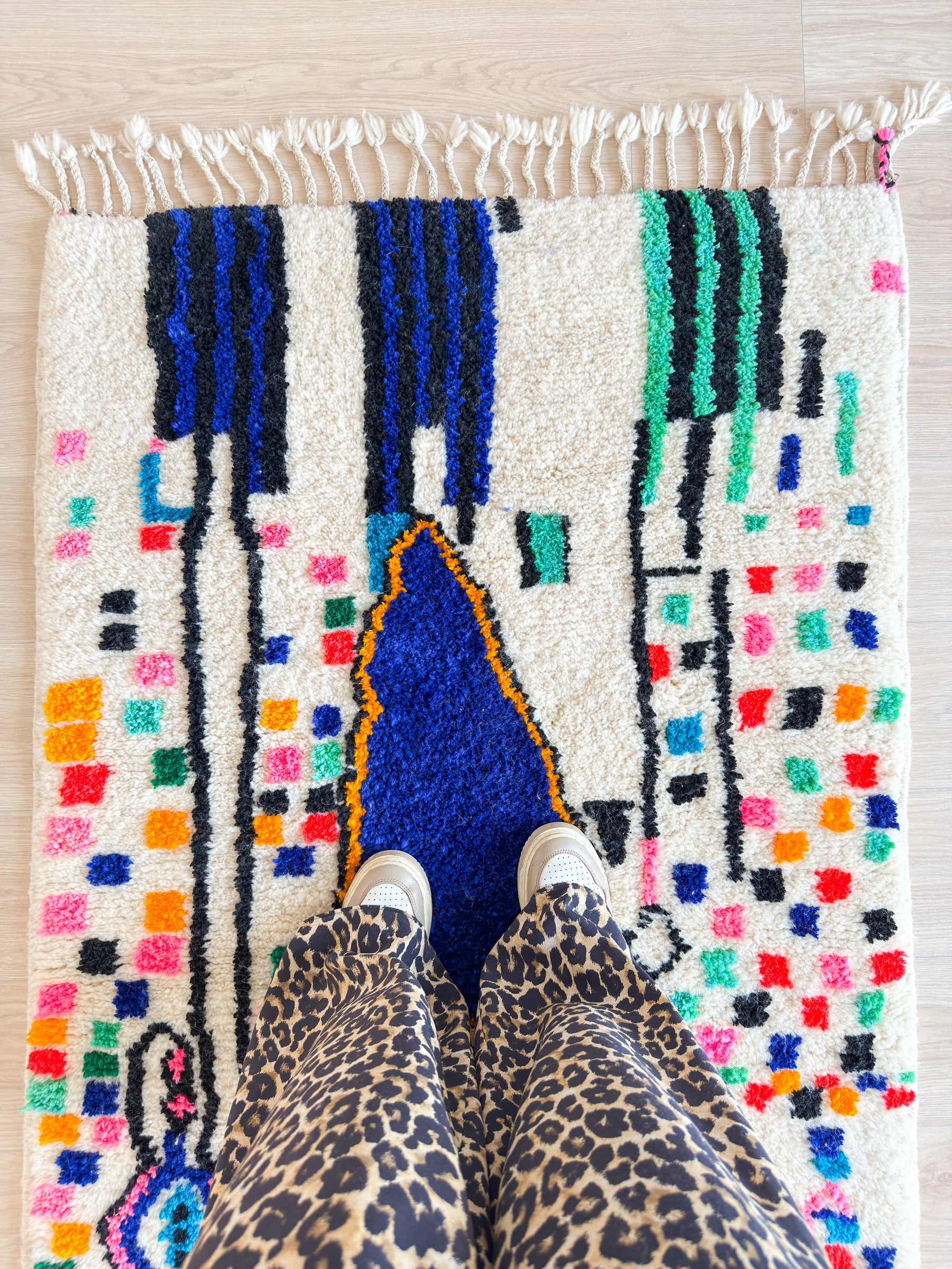 Colorful Berber rug 100 x 178 cm - n°1950