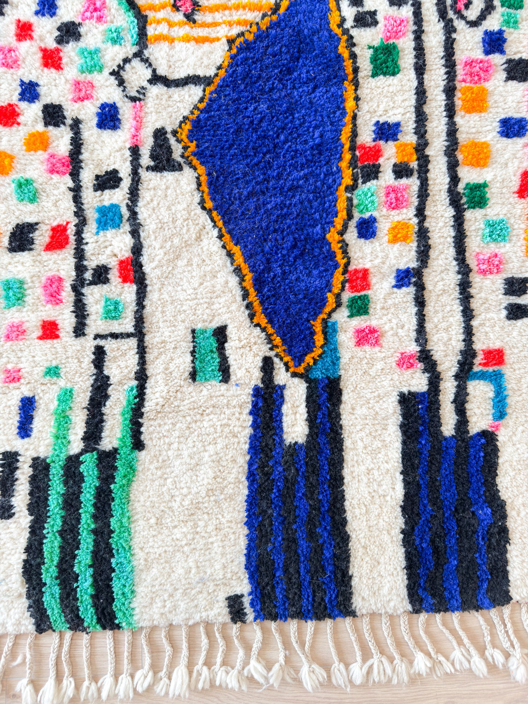 Colorful Berber rug 100 x 178 cm - n°1950