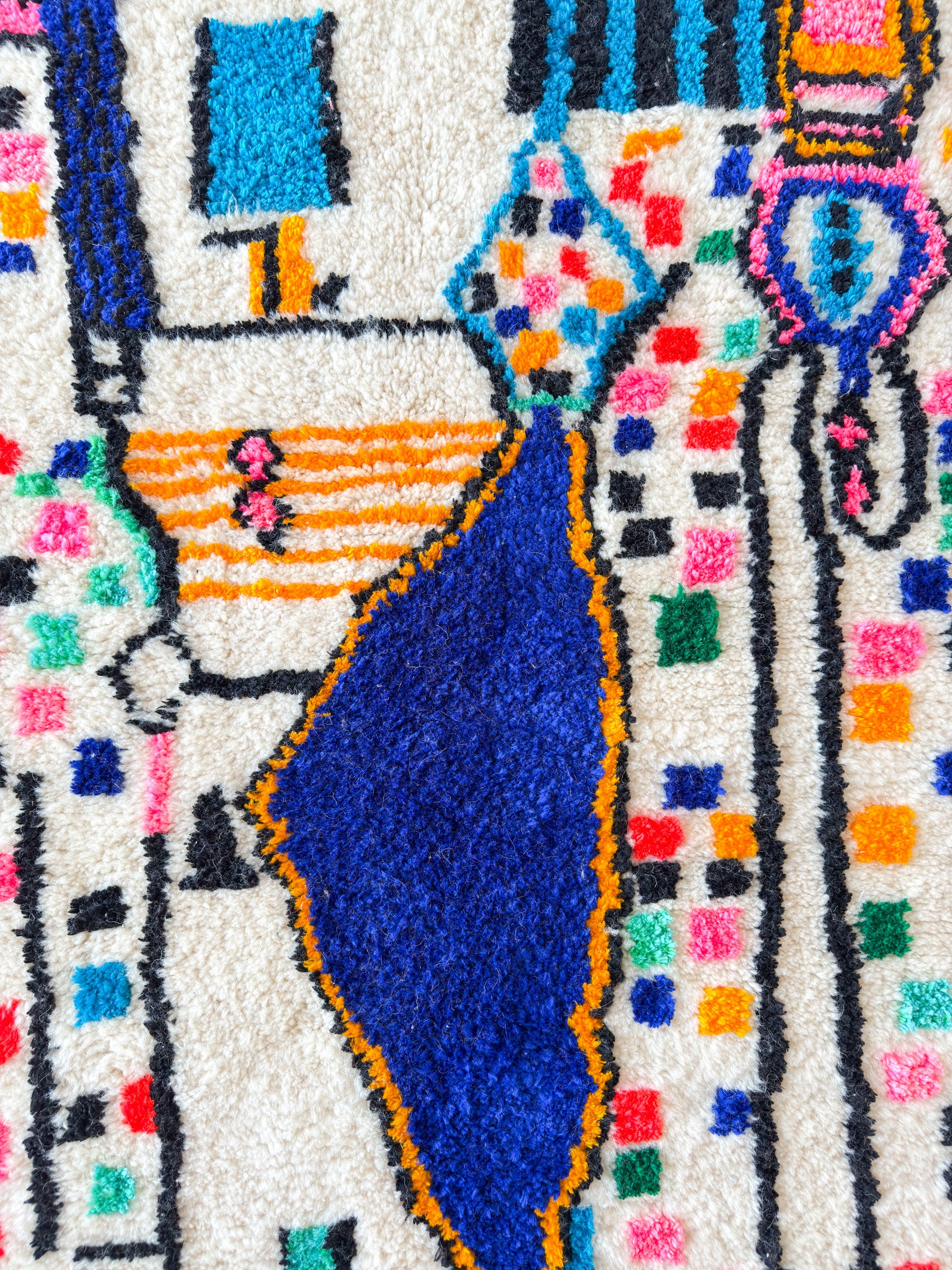 Colorful Berber rug 100 x 178 cm - n°1950