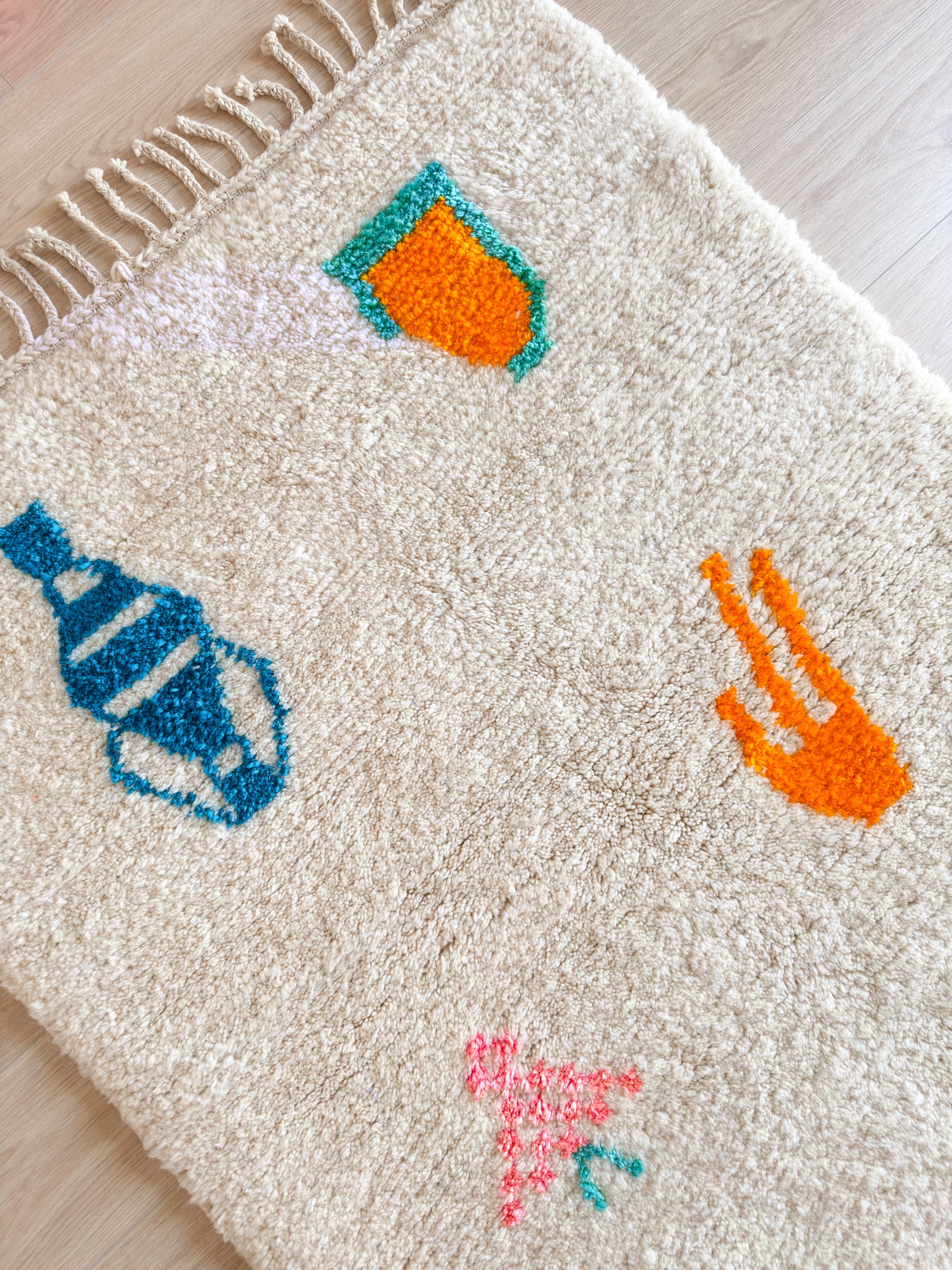 Colorful Berber rug 111 x 177 cm - n°1936