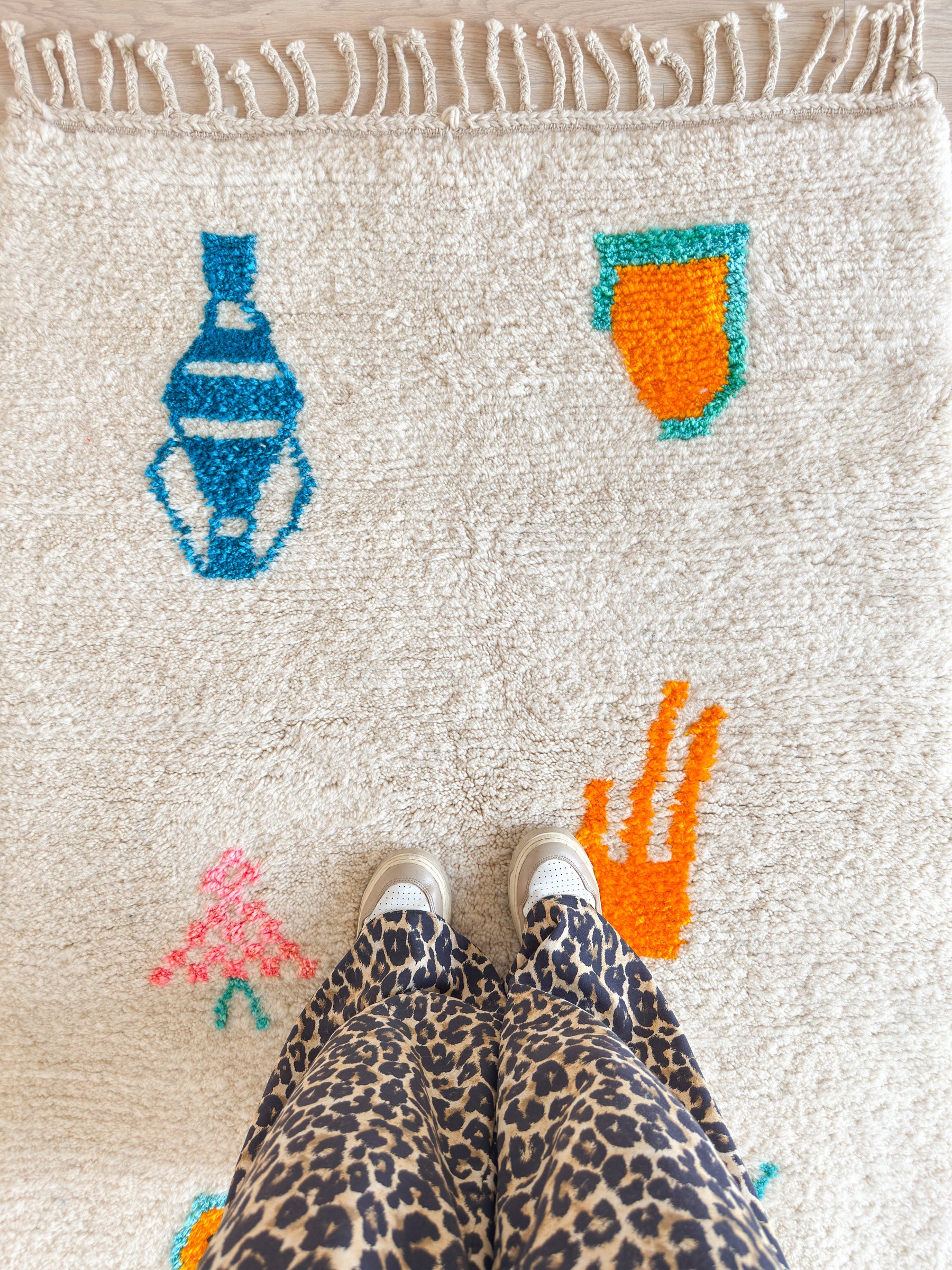 Colorful Berber rug 111 x 177 cm - n°1936