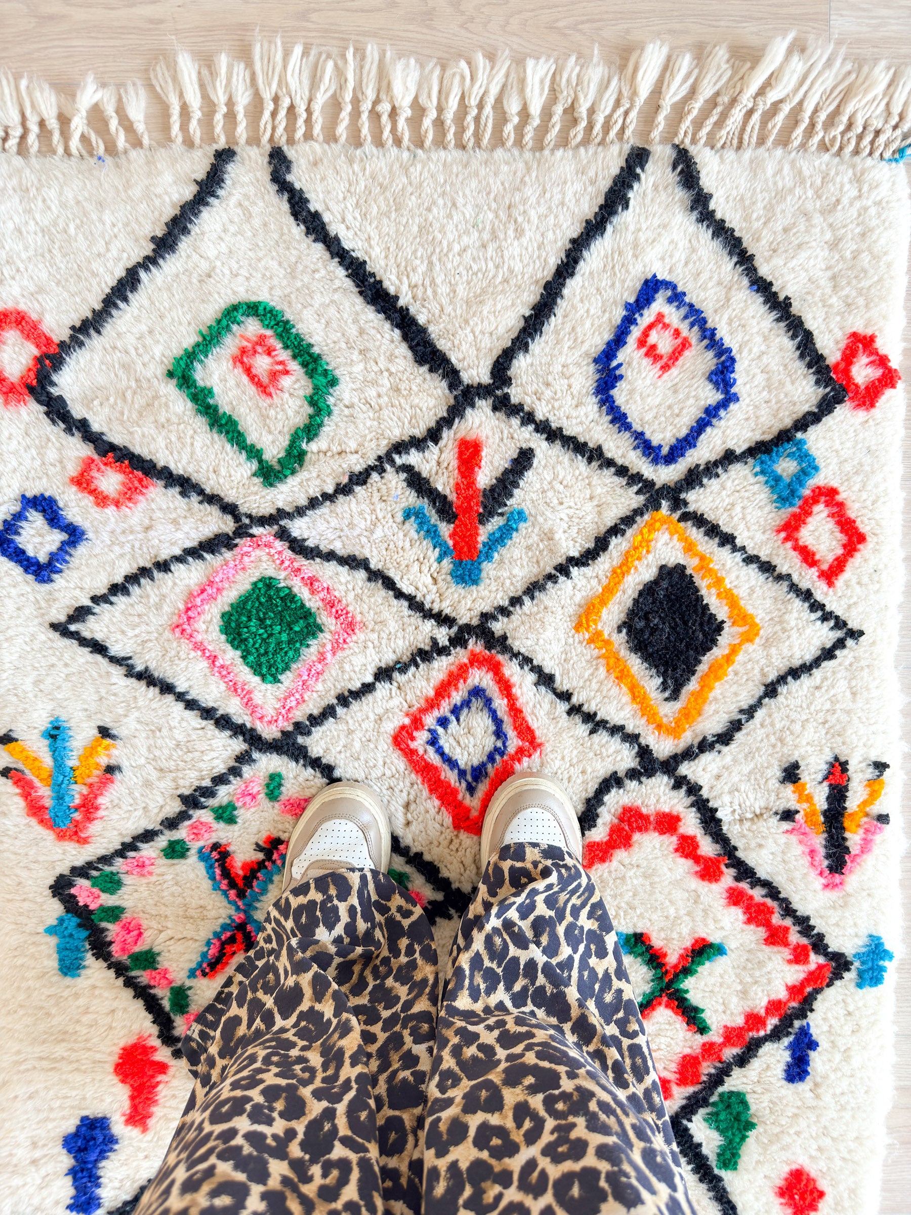Colorful Berber rug 96 x 145 cm - no. 2068