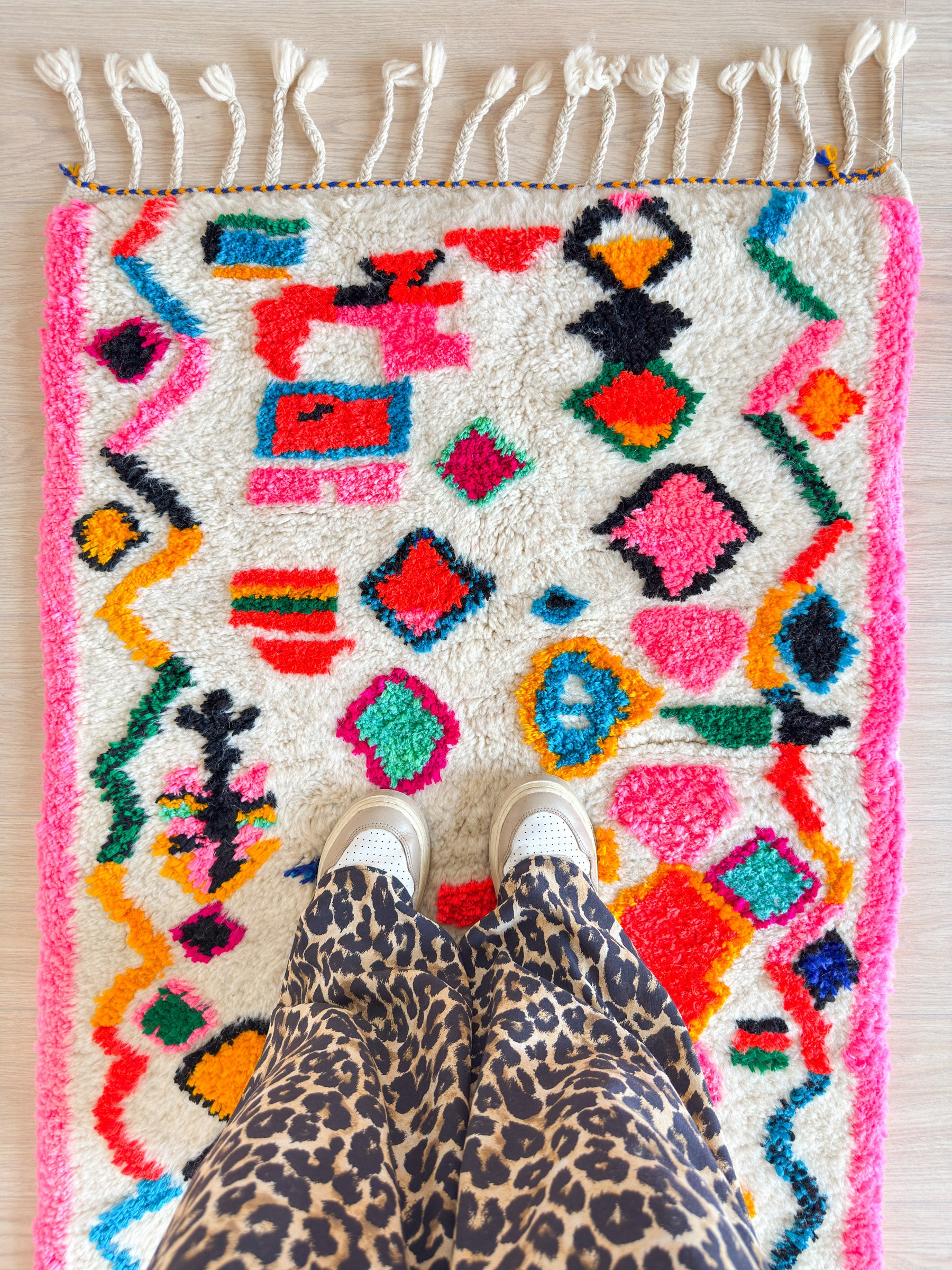 Colorful Berber rug 81 x 147 cm - n°2069