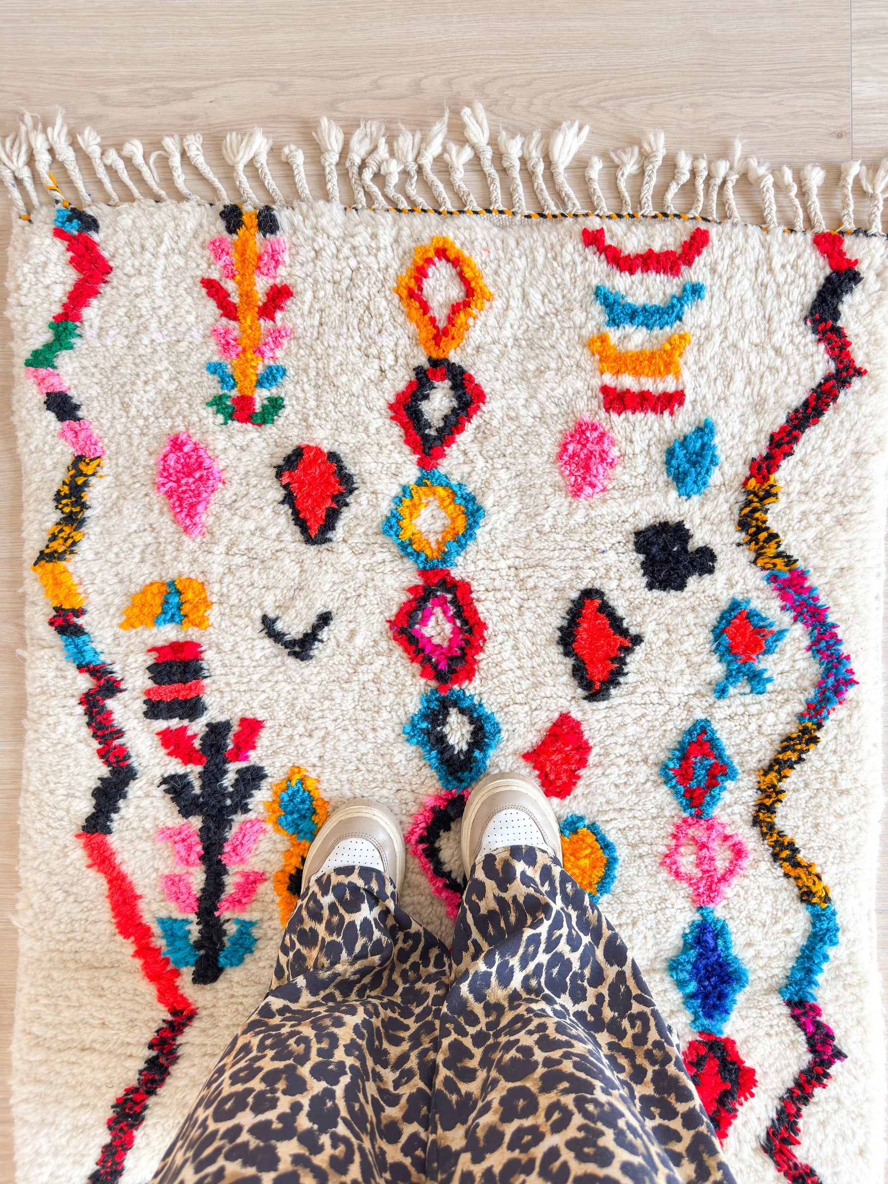 Colorful Berber rug 91 x 135 cm - n°2081