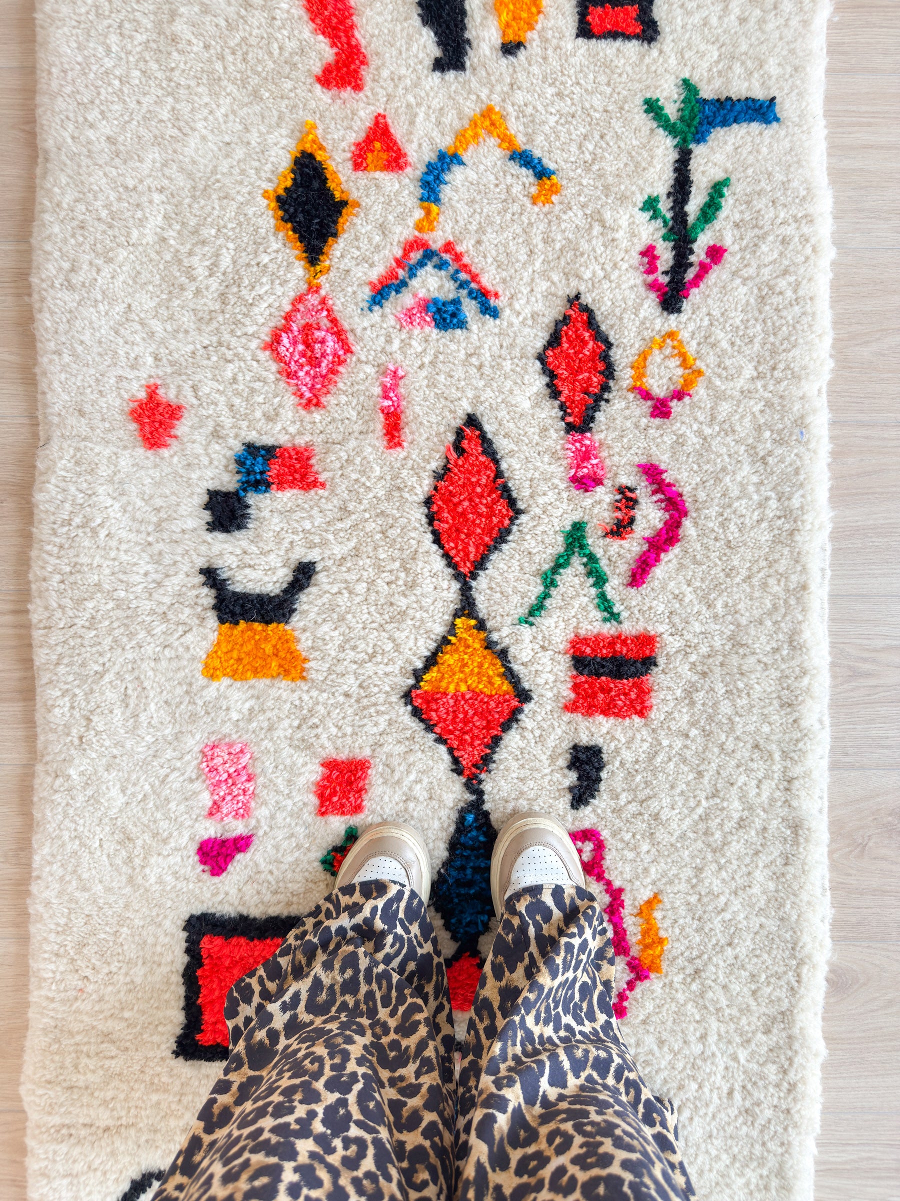 Tapis de couloir berbère coloré 87 x 253 cm - n°1942