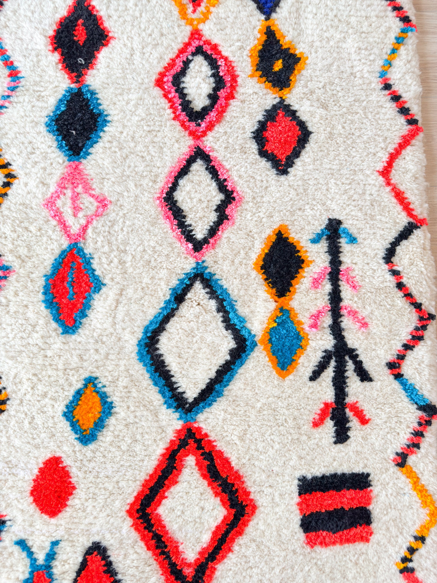 Tapis de couloir berbère coloré 91 x 257 cm - n°2142