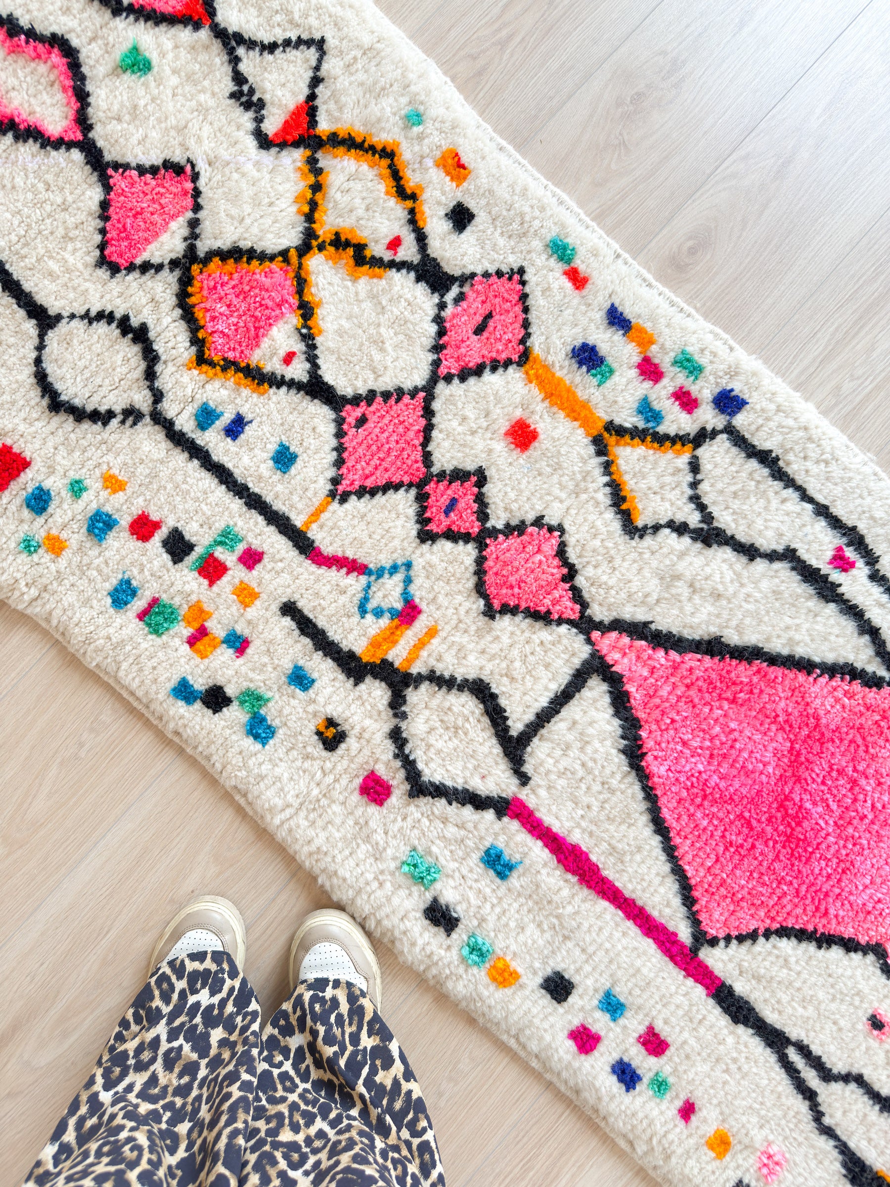 Colorful Berber runner rug 82 x 302 cm - no. 1944