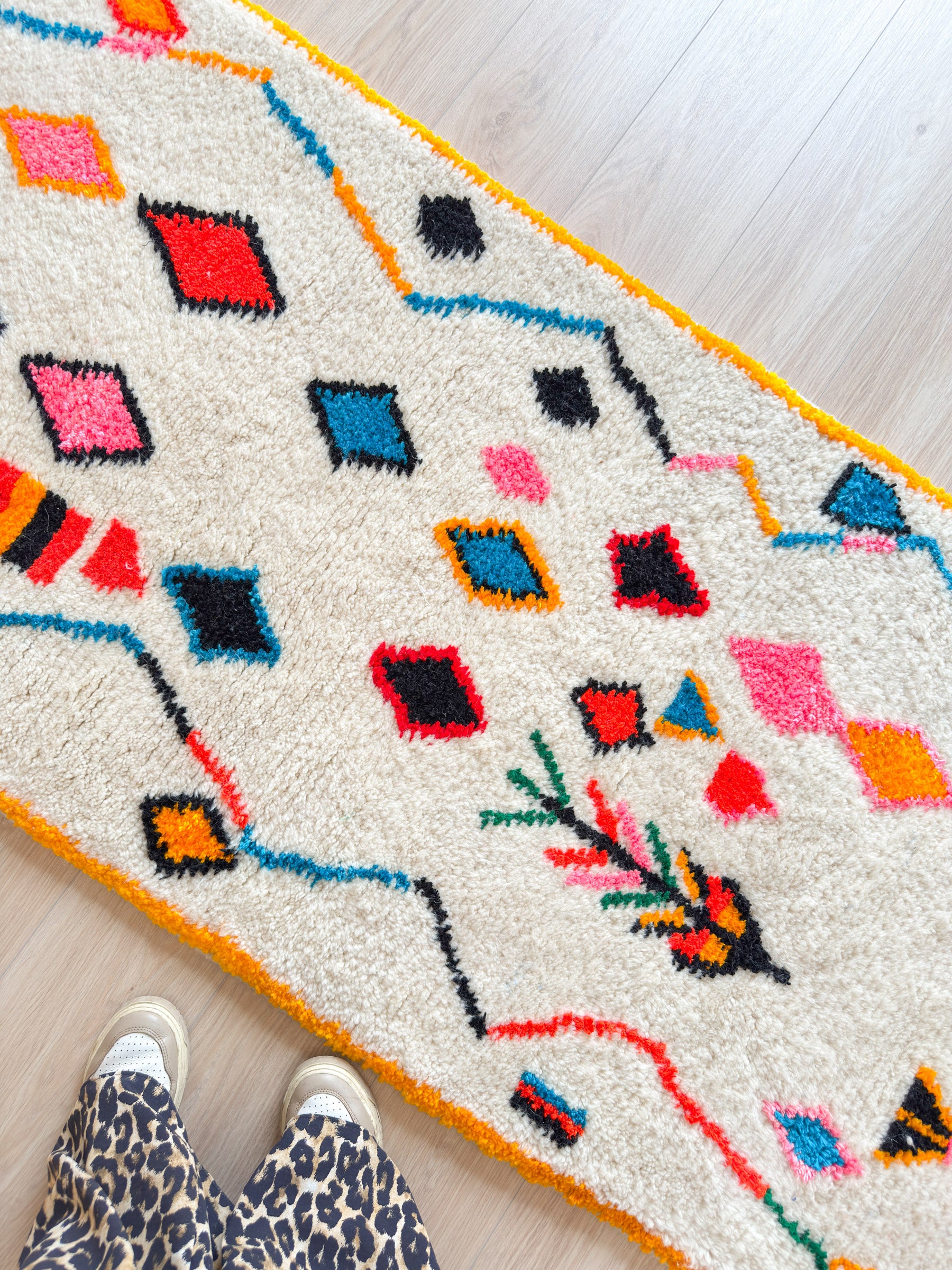 Colorful Berber Runner Rug 91 x 306 cm - No. 2104