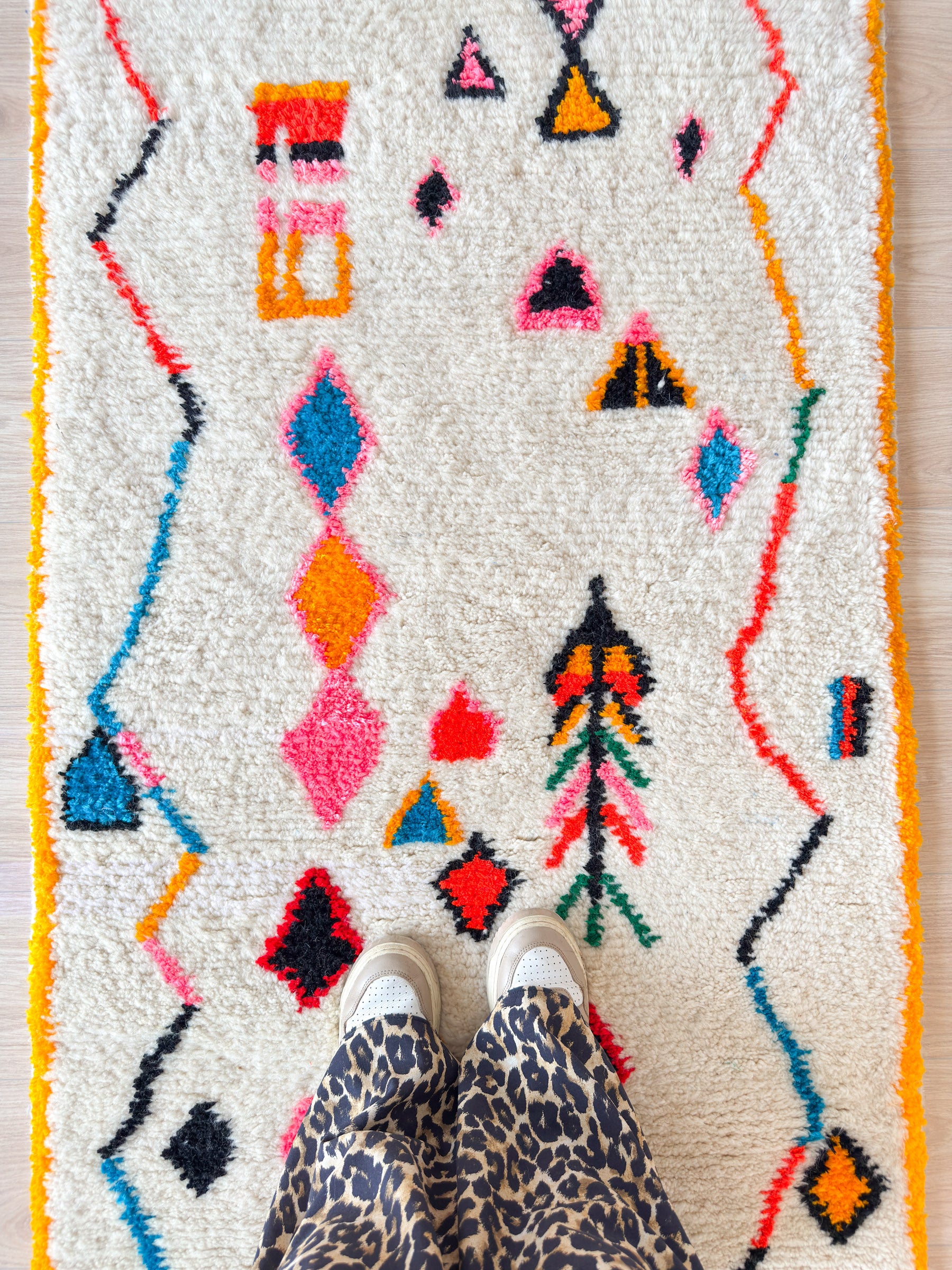 Colorful Berber Runner Rug 91 x 306 cm - No. 2104