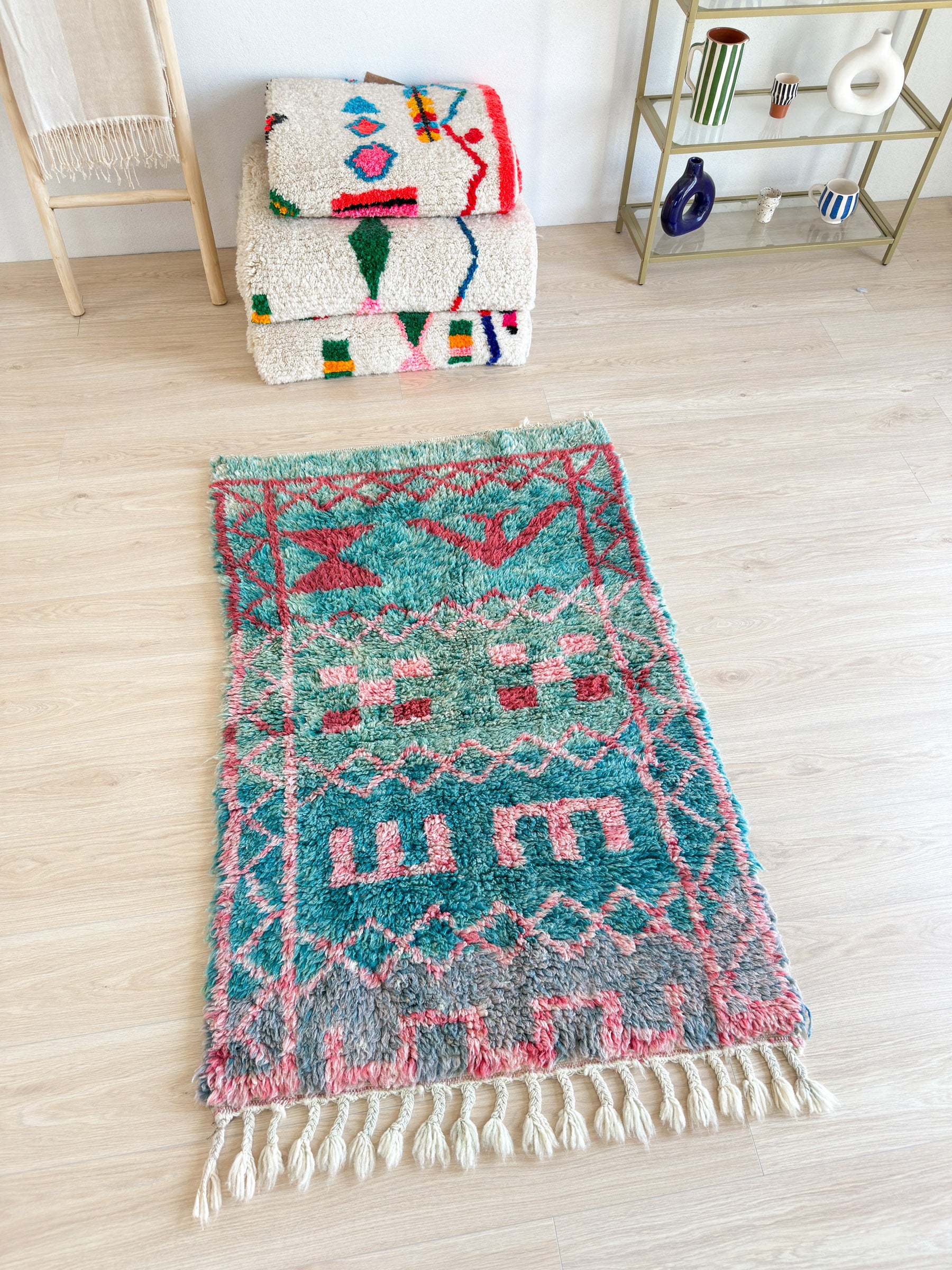 Colorful Berber rug 99 x 167 cm - n°2123