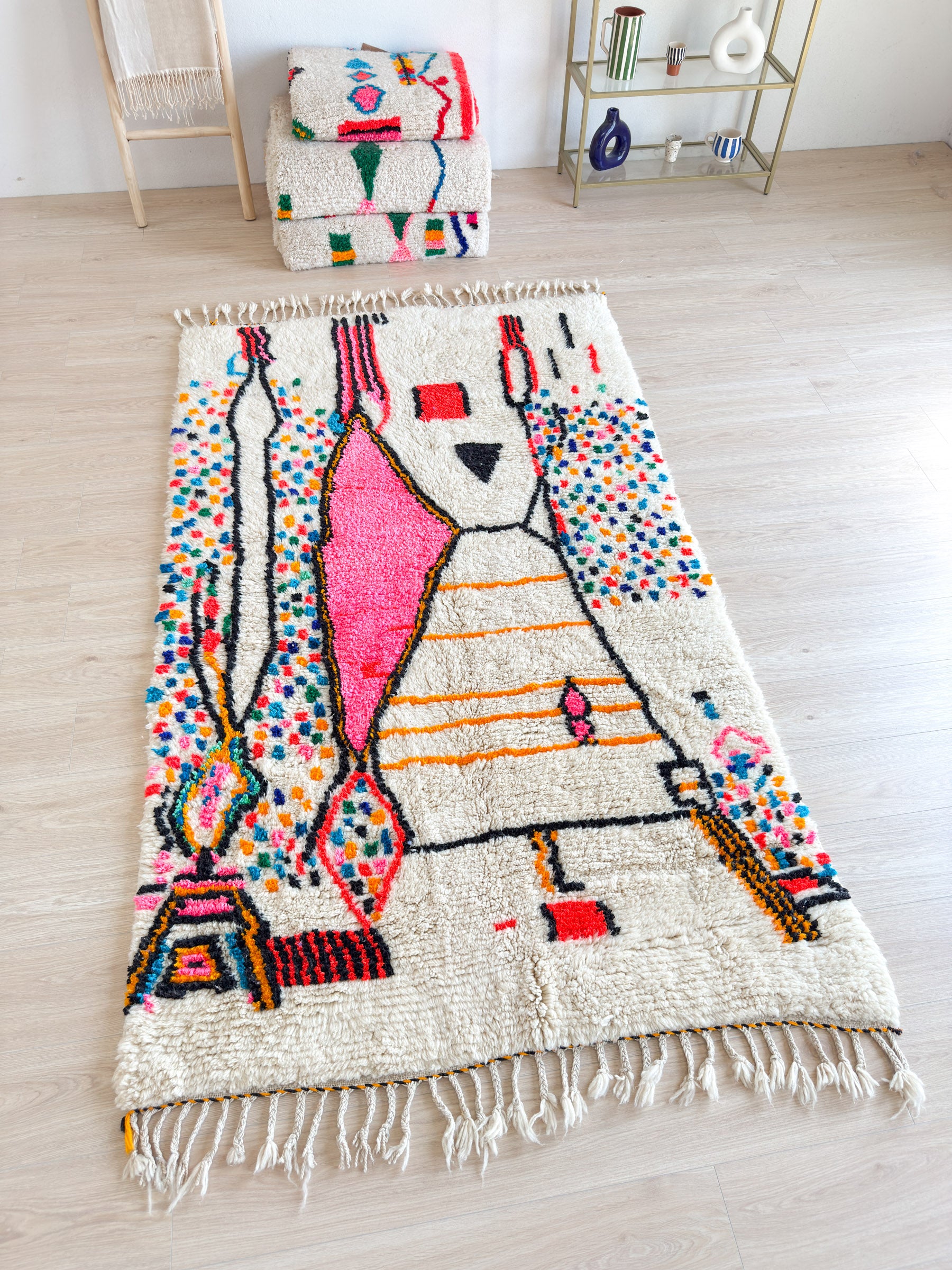 Tapis berbère coloré 145 x 265 cm - n°2114