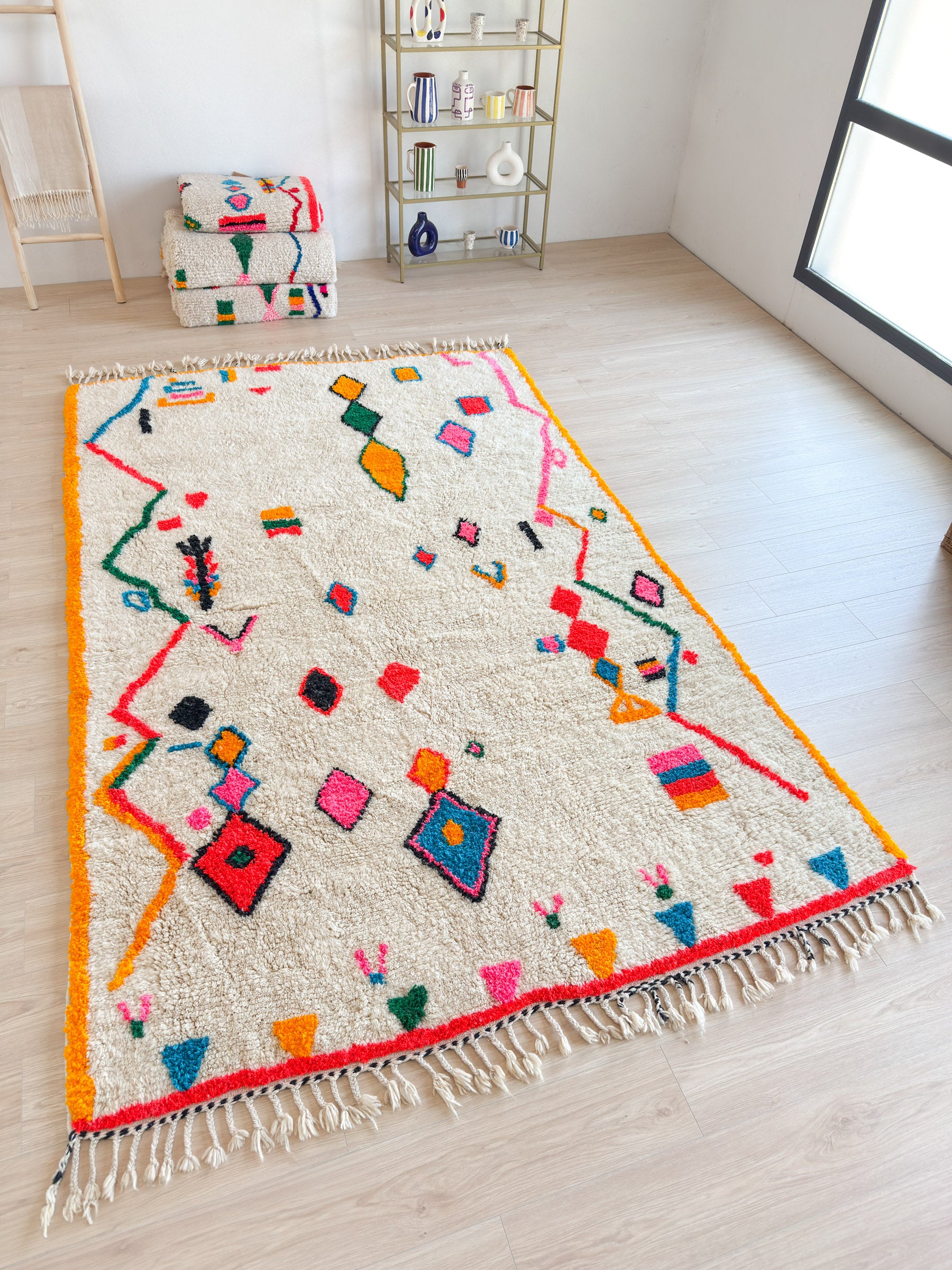 Tapis berbère coloré 199 x 340 cm - n°1907