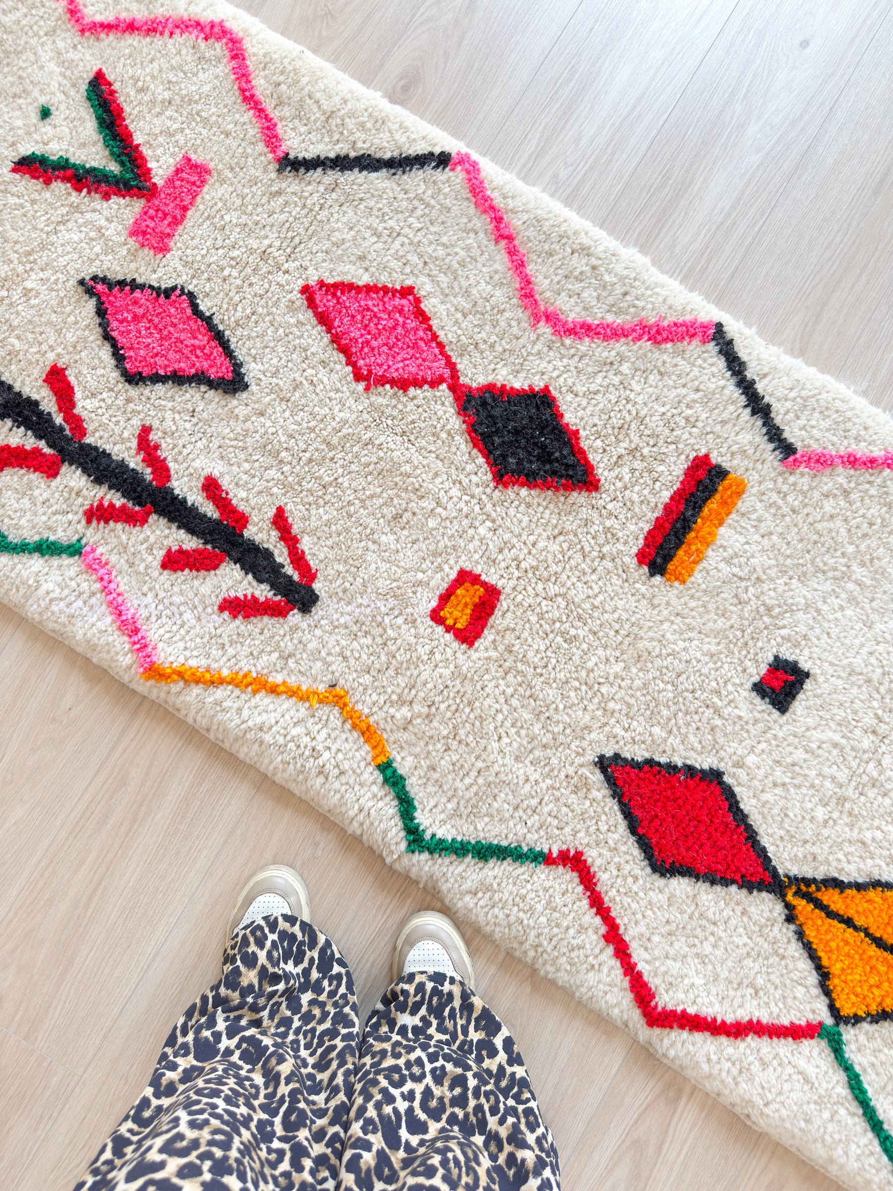Tapis de couloir berbère coloré 86 x 405 cm - n°2072
