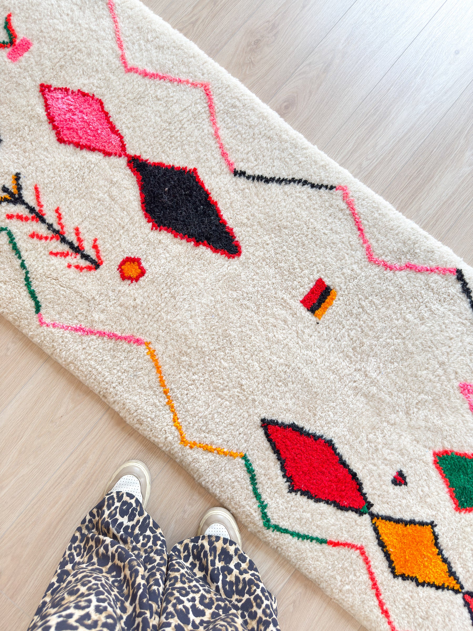 Tapis de couloir berbère coloré 85 x 354 cm - n°2087