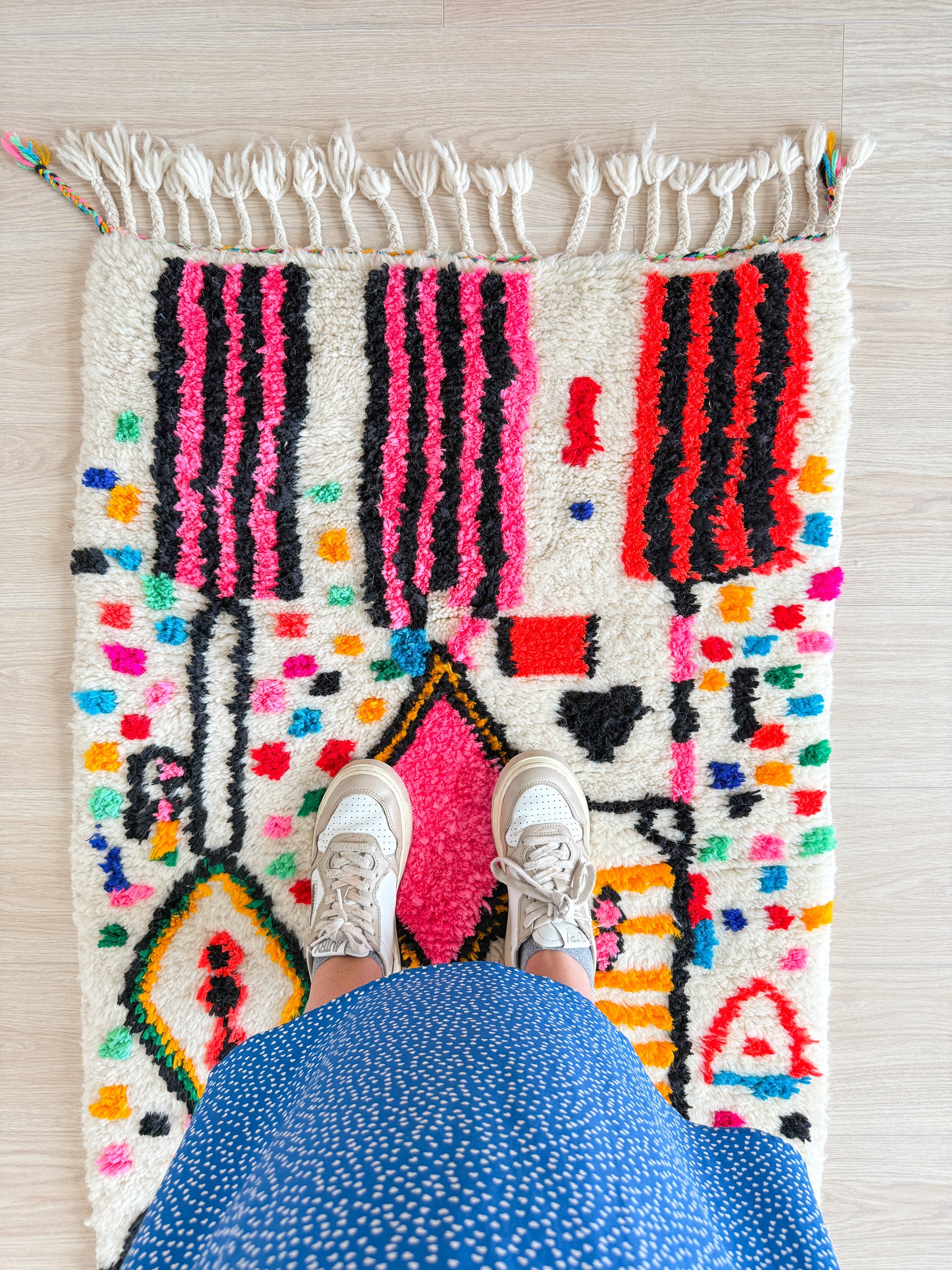 Tapis berbère coloré 80 x 136 cm - n°1921