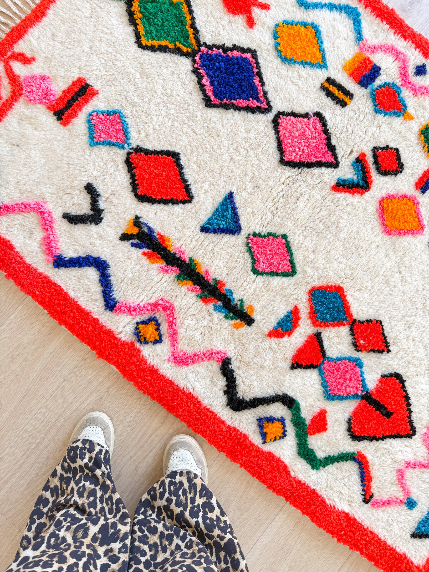 Tapis berbère coloré 113 x 185 cm - n°2435