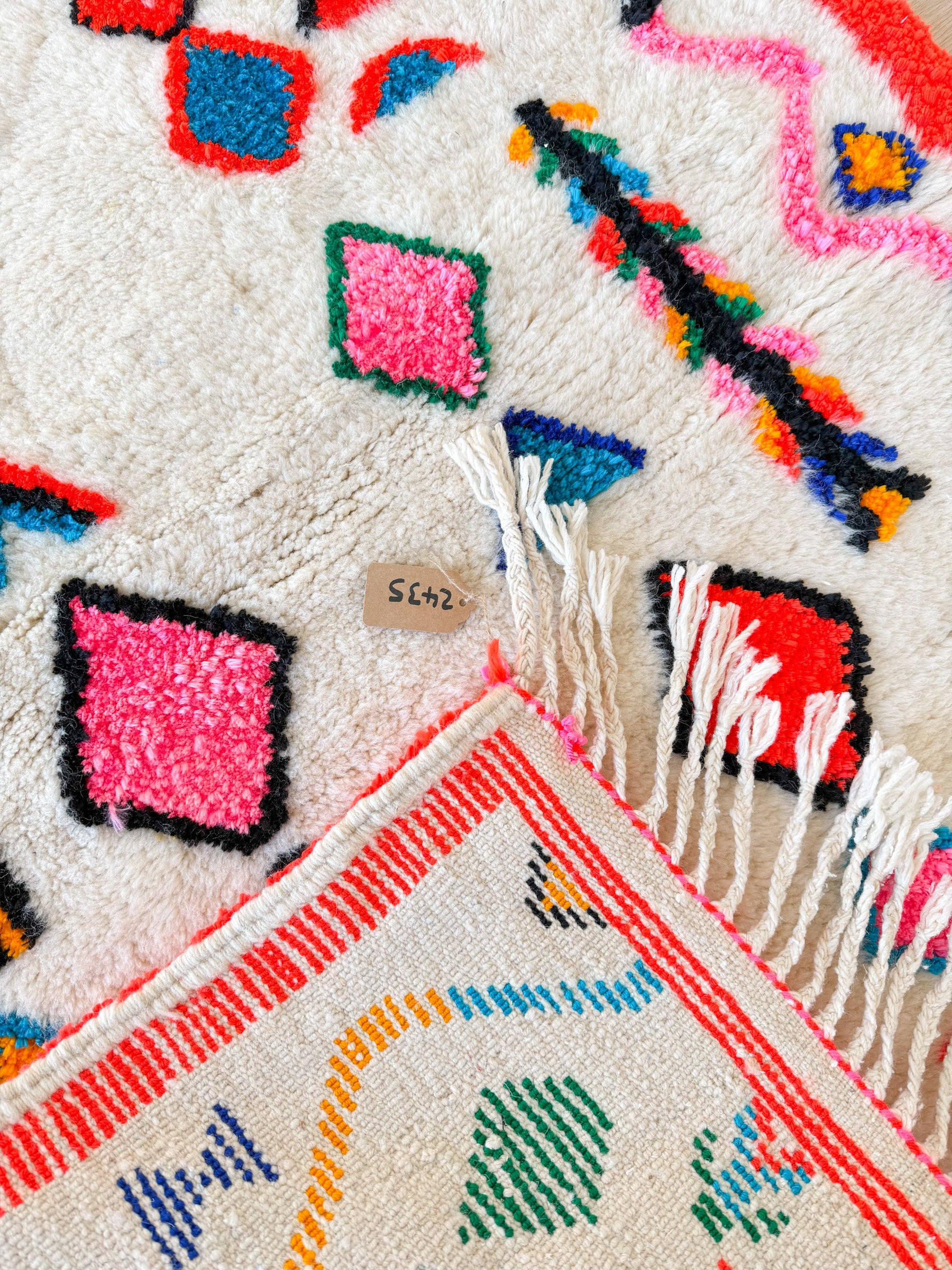 Tapis berbère coloré 113 x 185 cm - n°2435