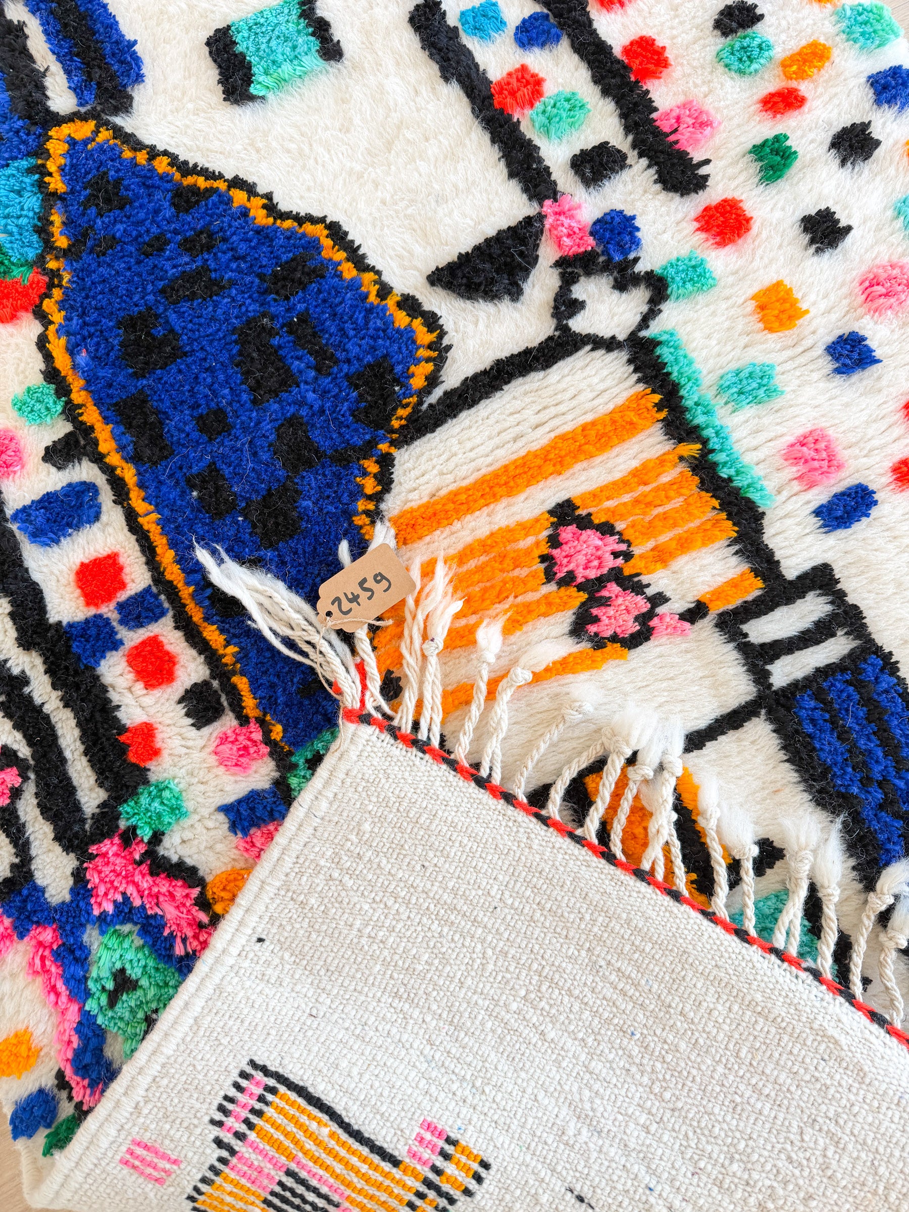 Tapis berbère coloré 93 x 162 cm - n°2459