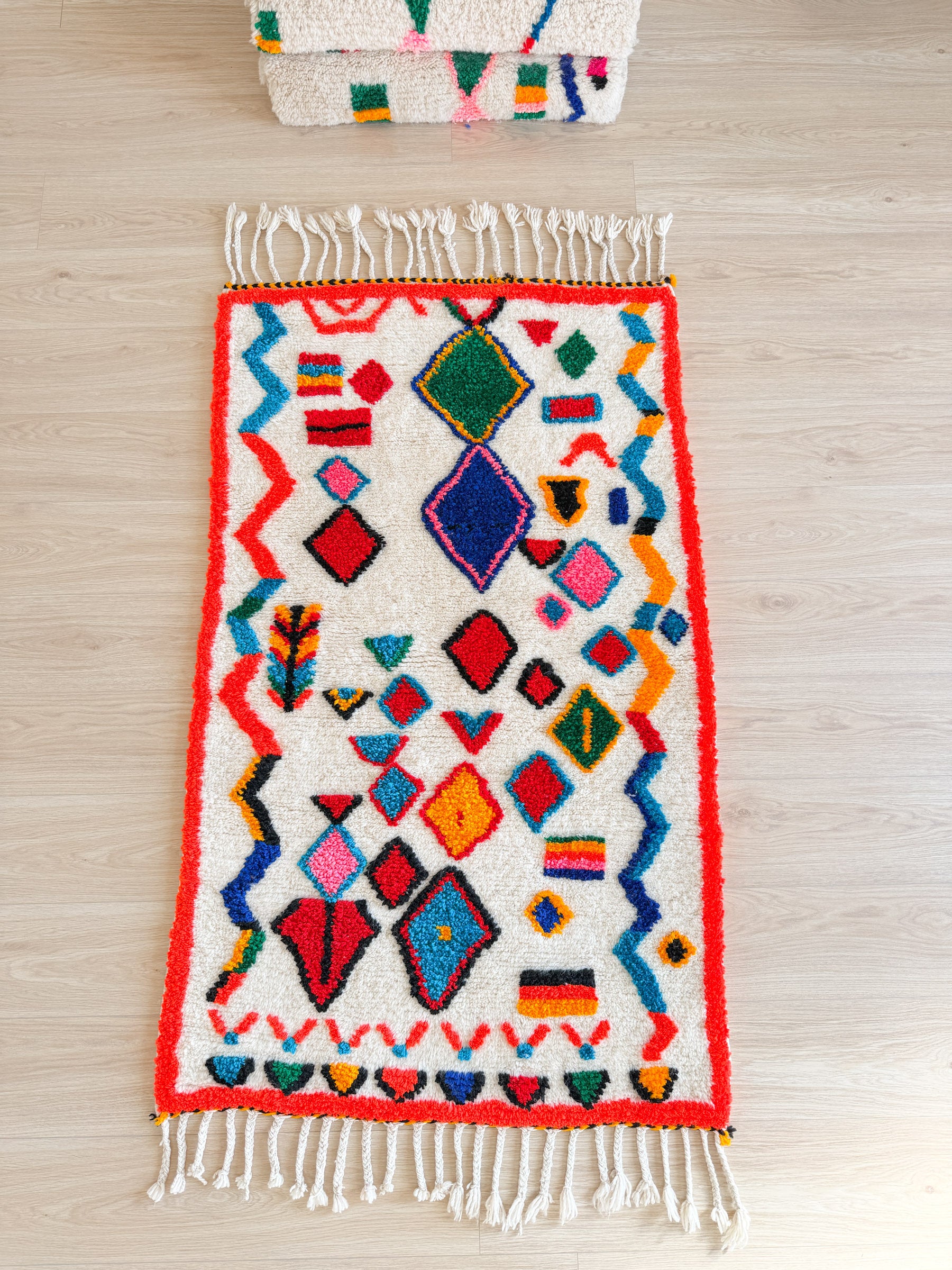 Tapis berbère coloré 98 x 187 cm - n°2454