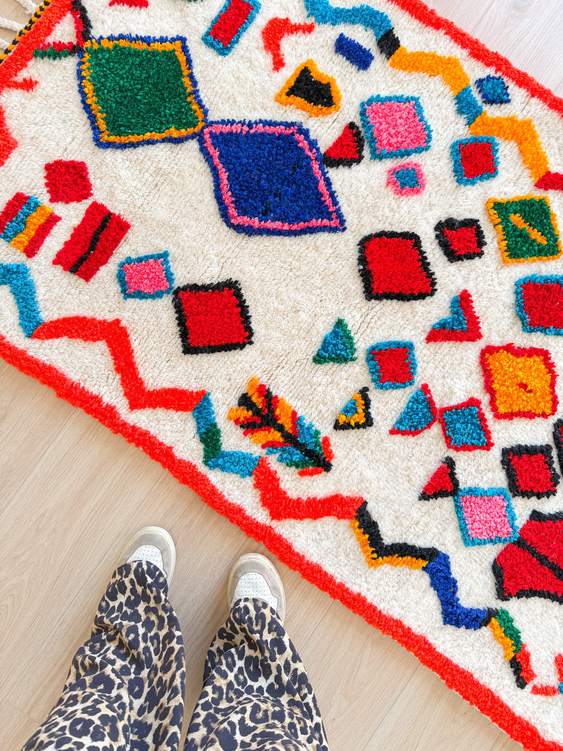 Tapis berbère coloré 98 x 187 cm - n°2454