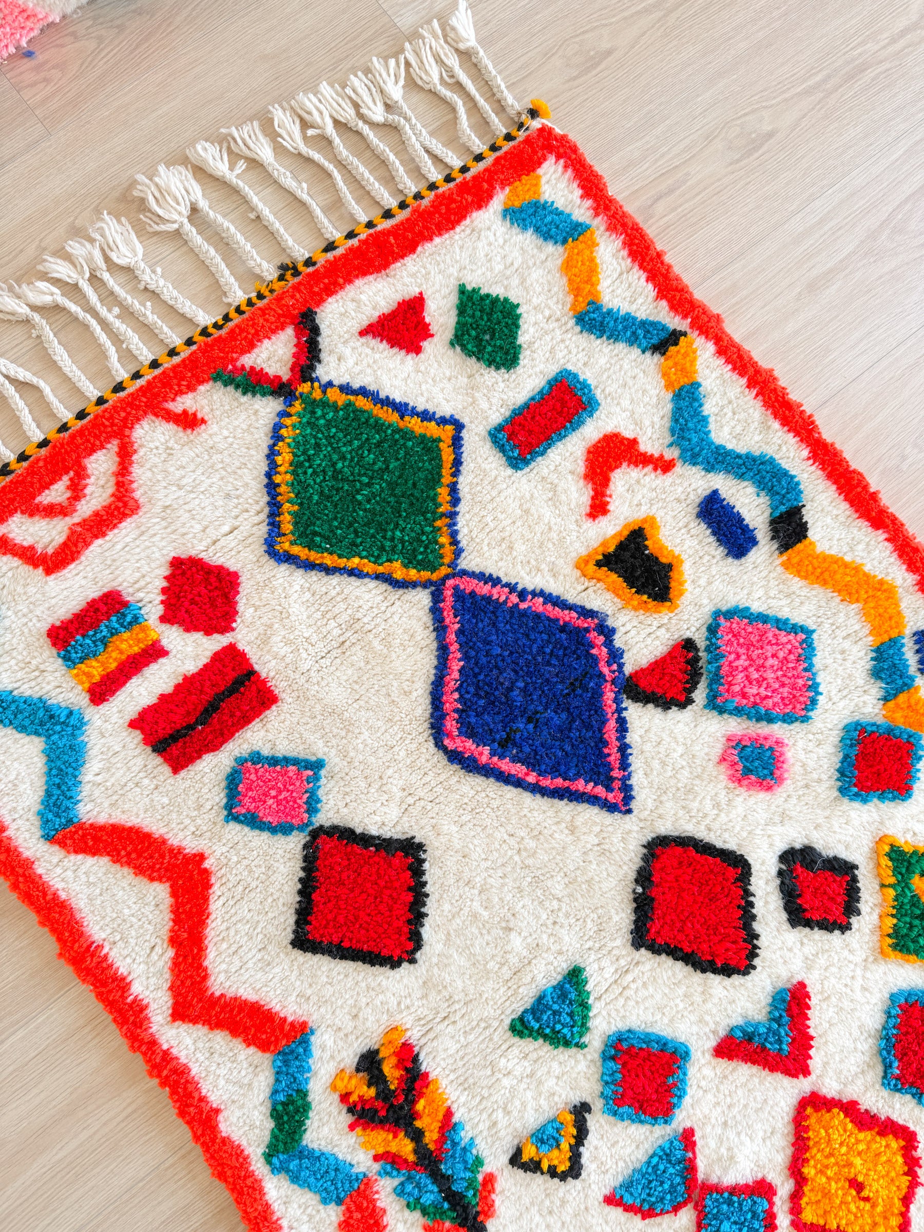 Tapis berbère coloré 98 x 187 cm - n°2454