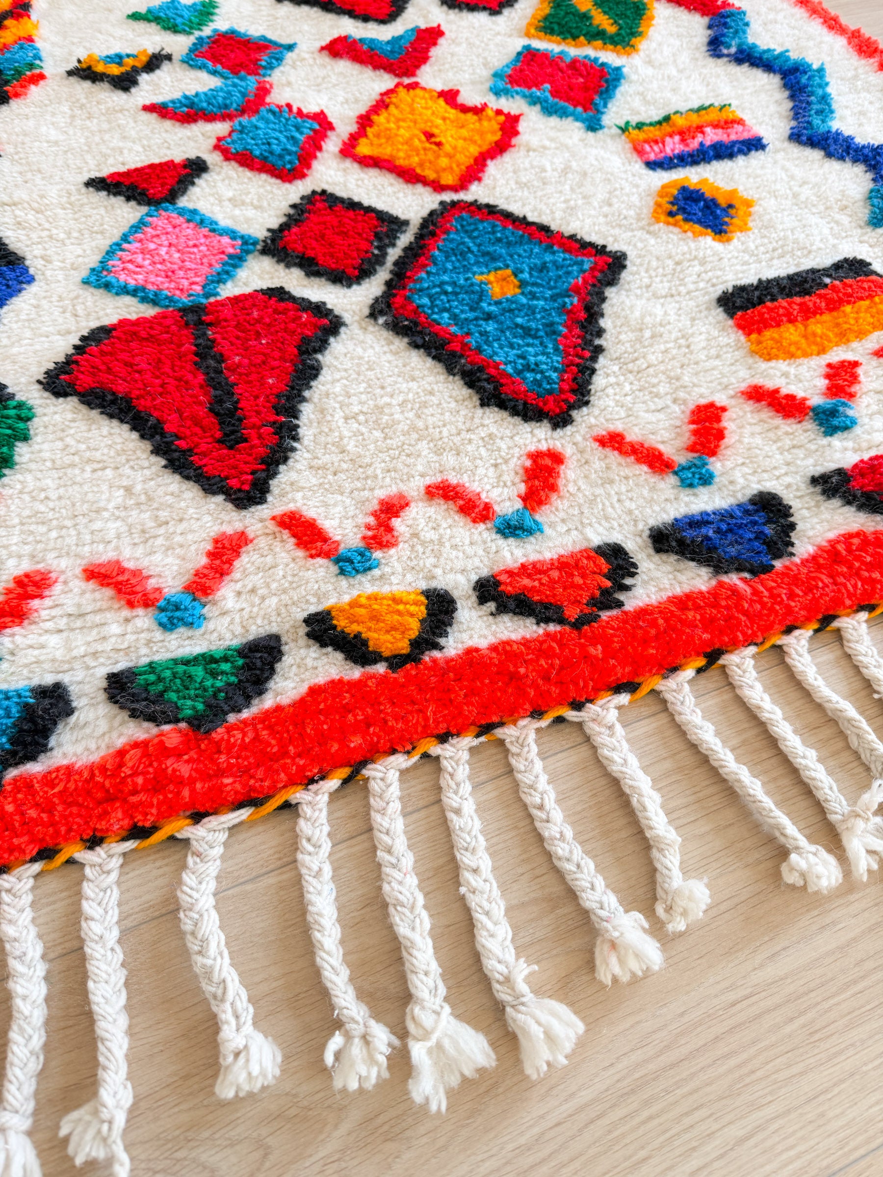 Tapis berbère coloré 98 x 187 cm - n°2454