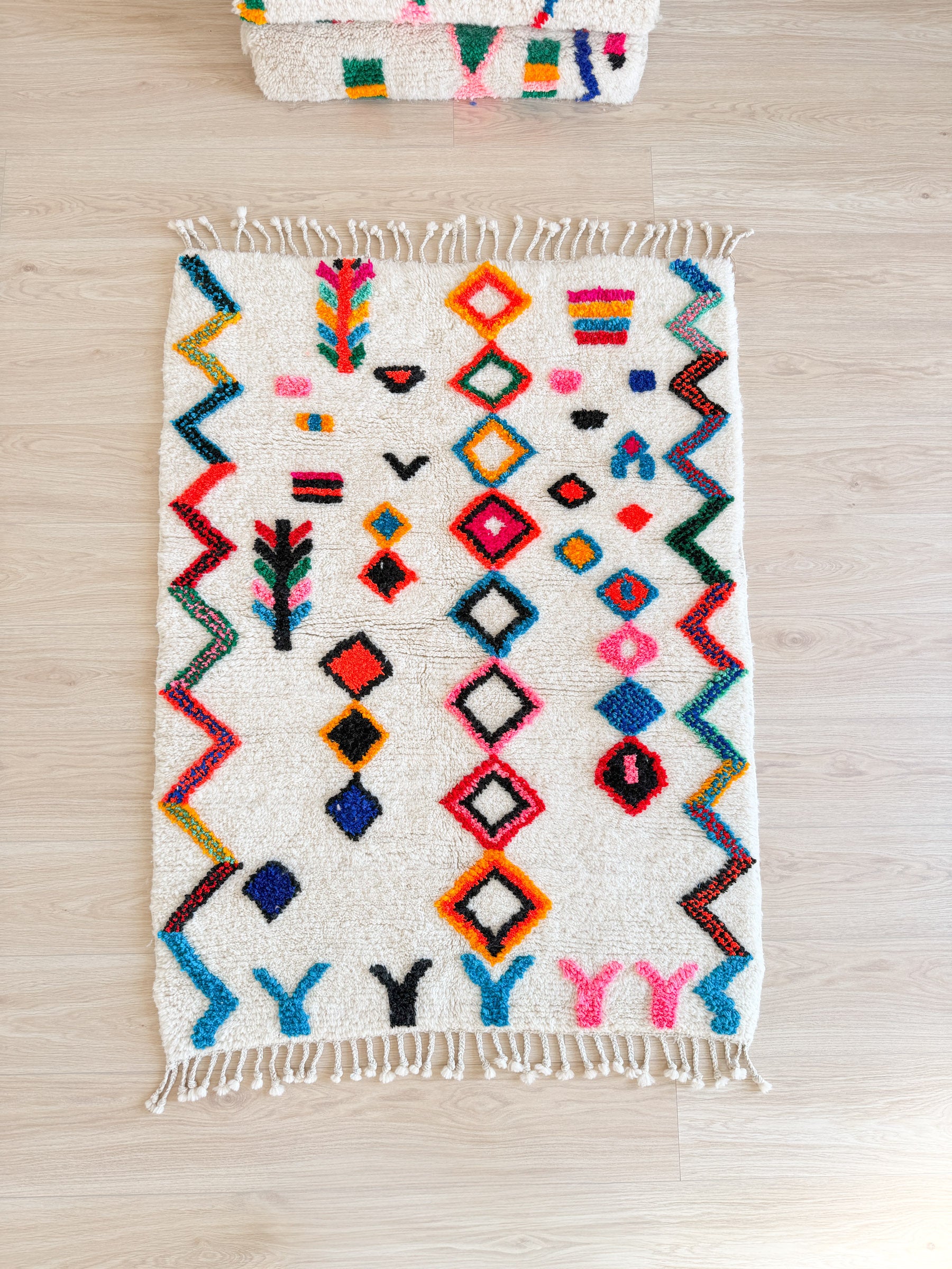 Tapis berbère coloré 109 x 157 cm - n°2449