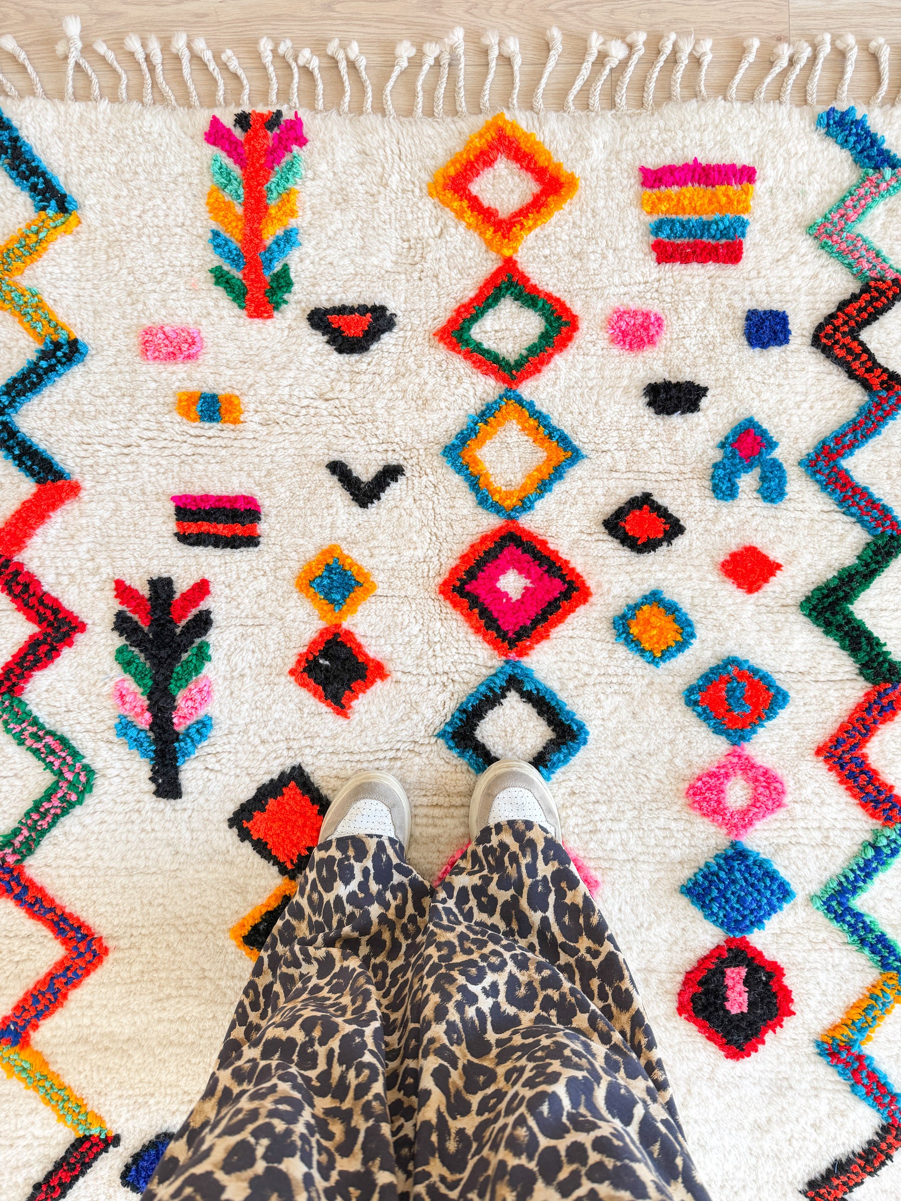 Tapis berbère coloré 109 x 157 cm - n°2449