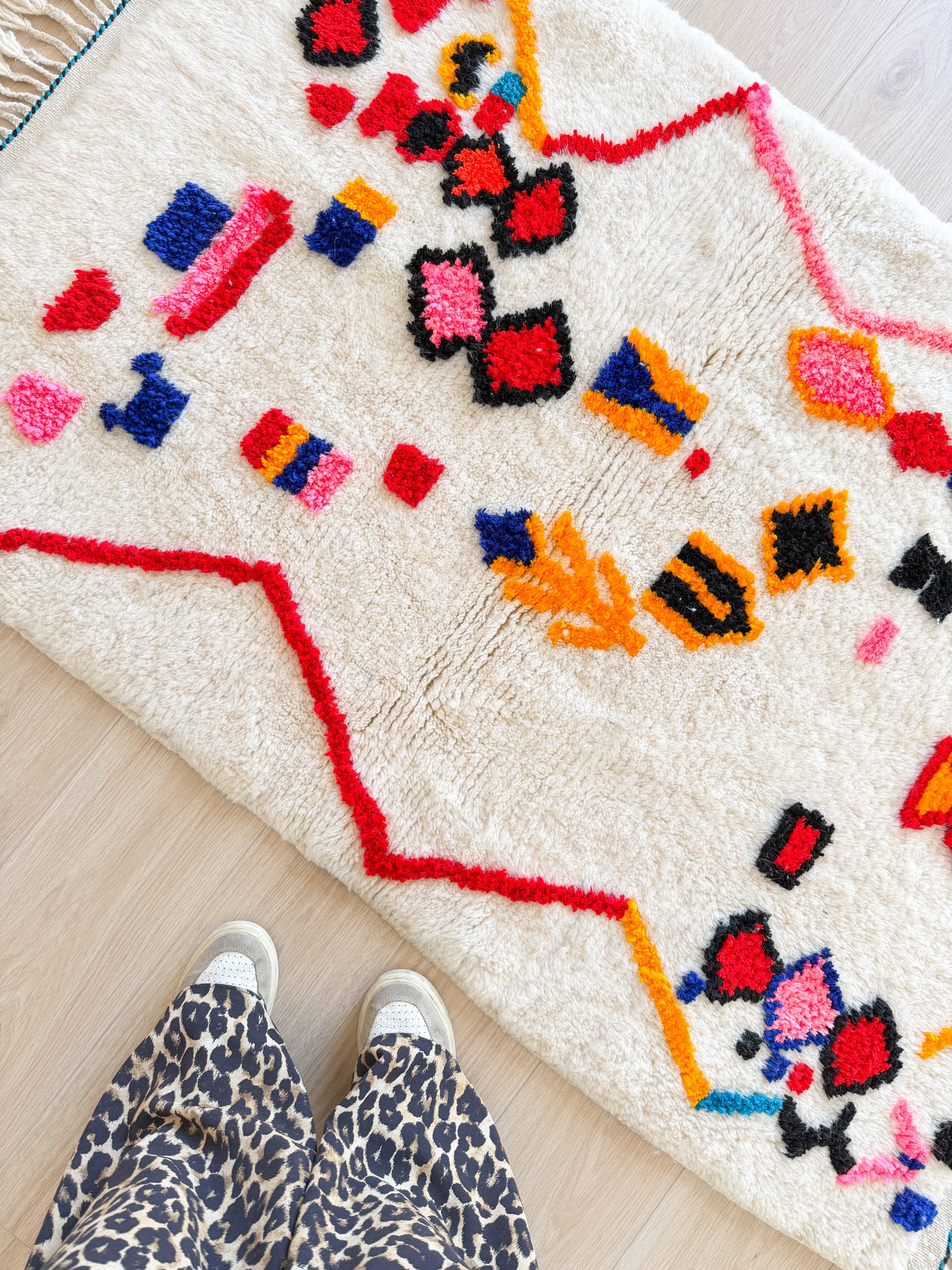 Tapis berbère coloré 101 x 174 cm - n°2458