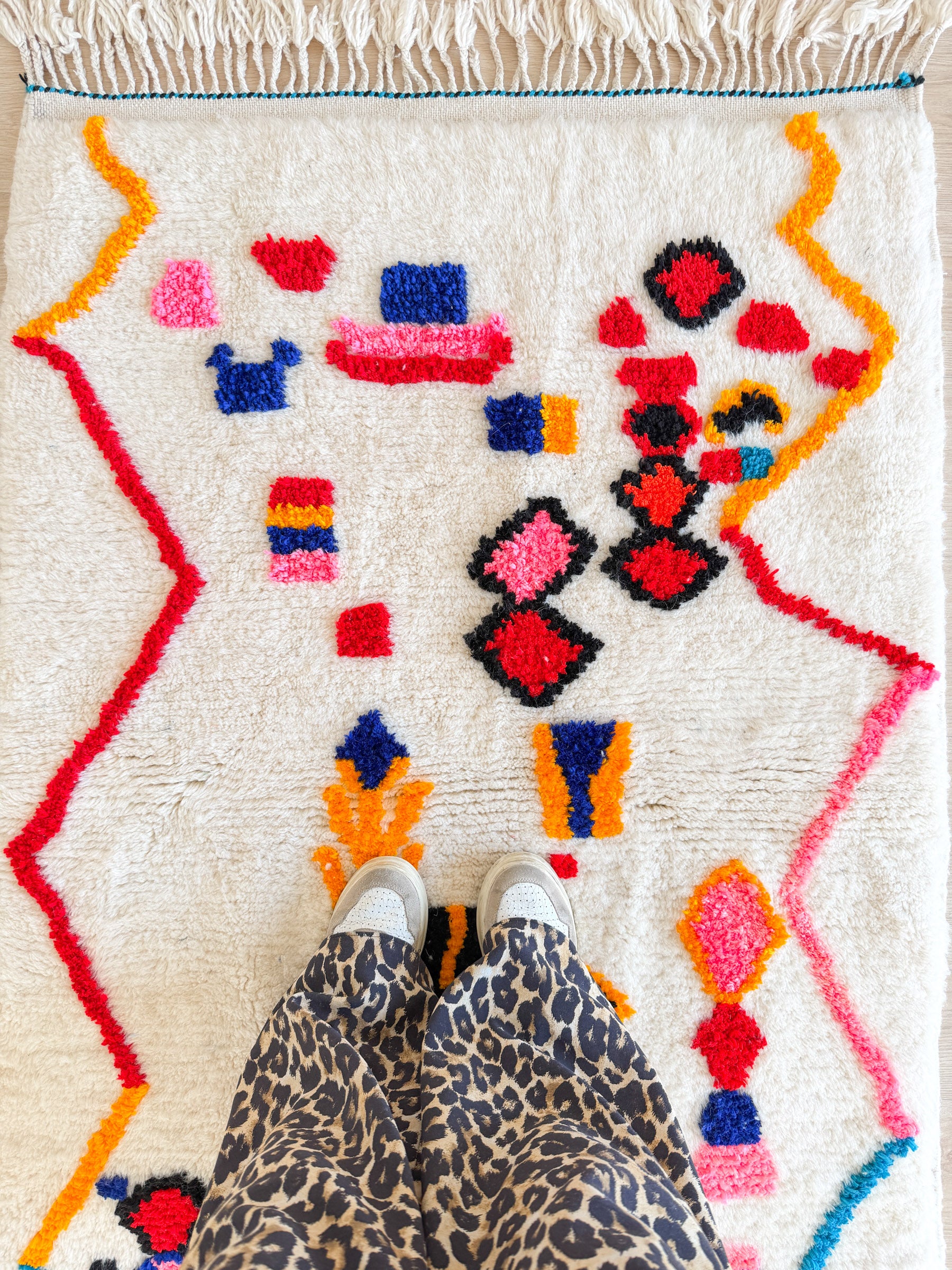 Tapis berbère coloré 101 x 174 cm - n°2458