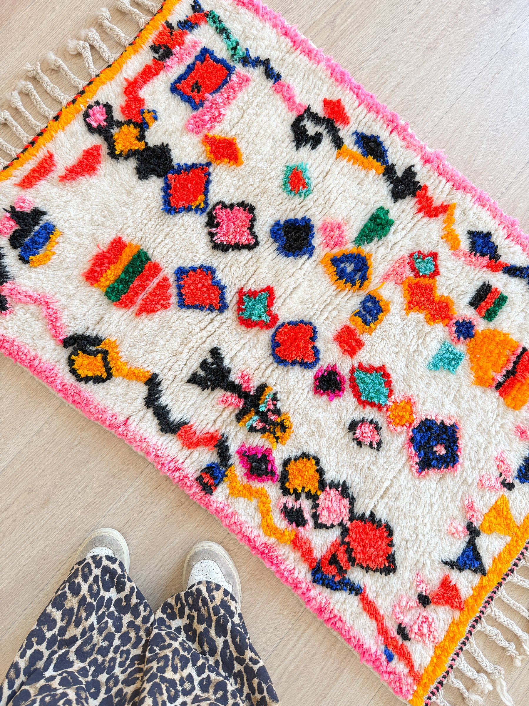 Tapis berbère coloré 84 x 137 cm - n°2461