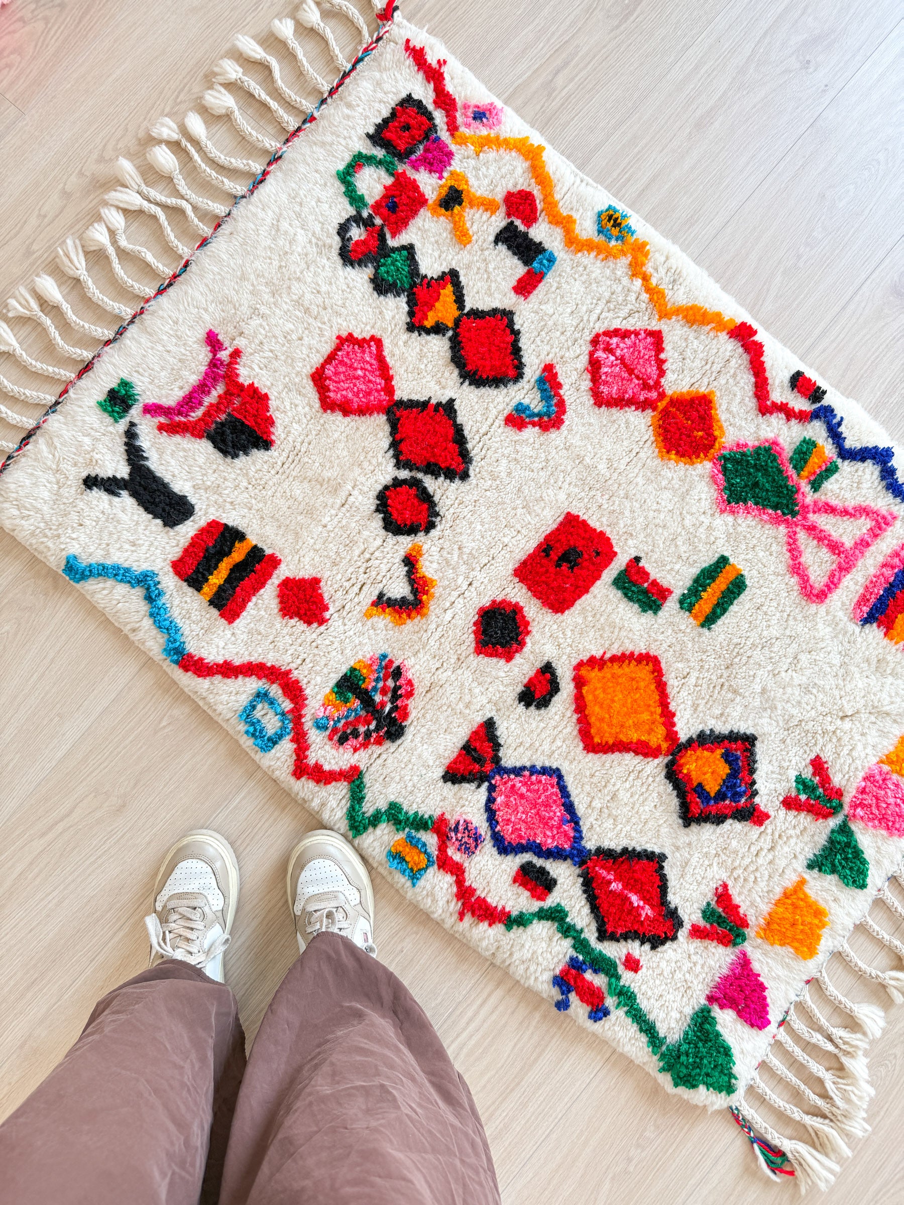 Tapis berbère coloré 85 x 137 cm - n°1922