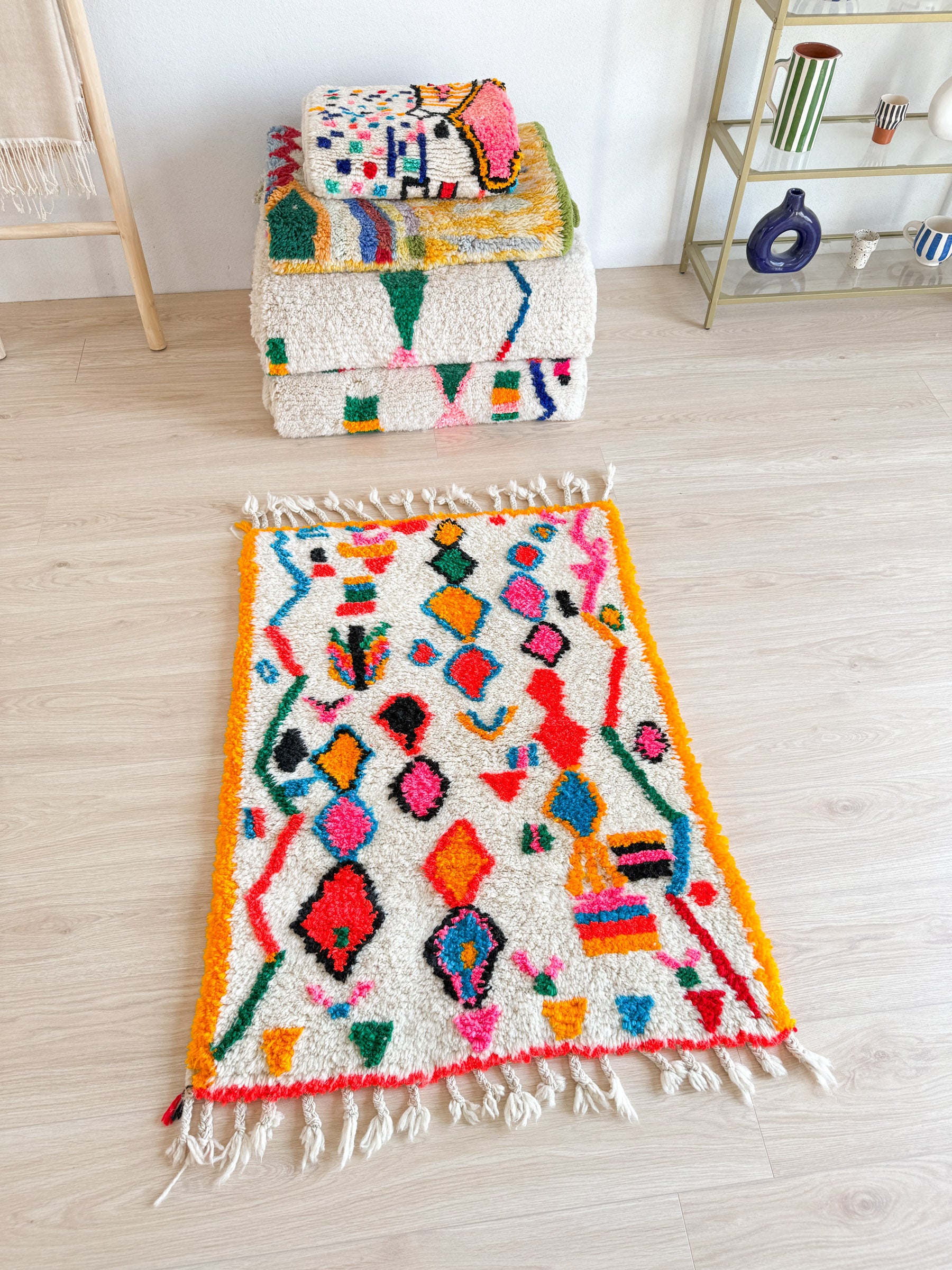 Tapis berbère coloré 83 x 125 cm - n°1999