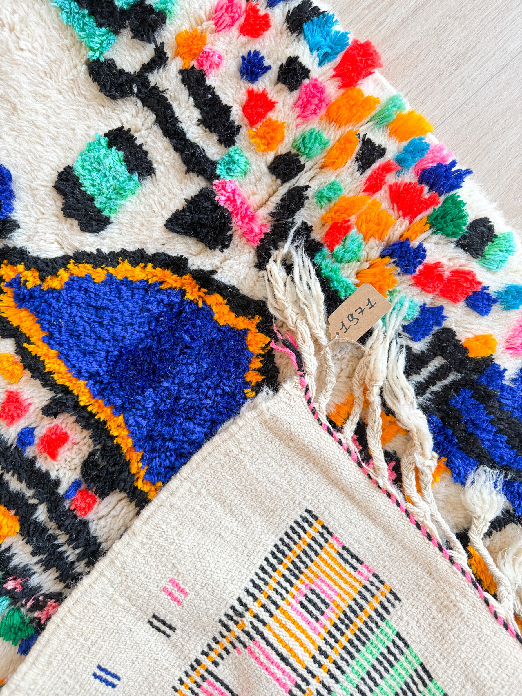 Tapis berbère coloré 83 x 140 cm - n°1971