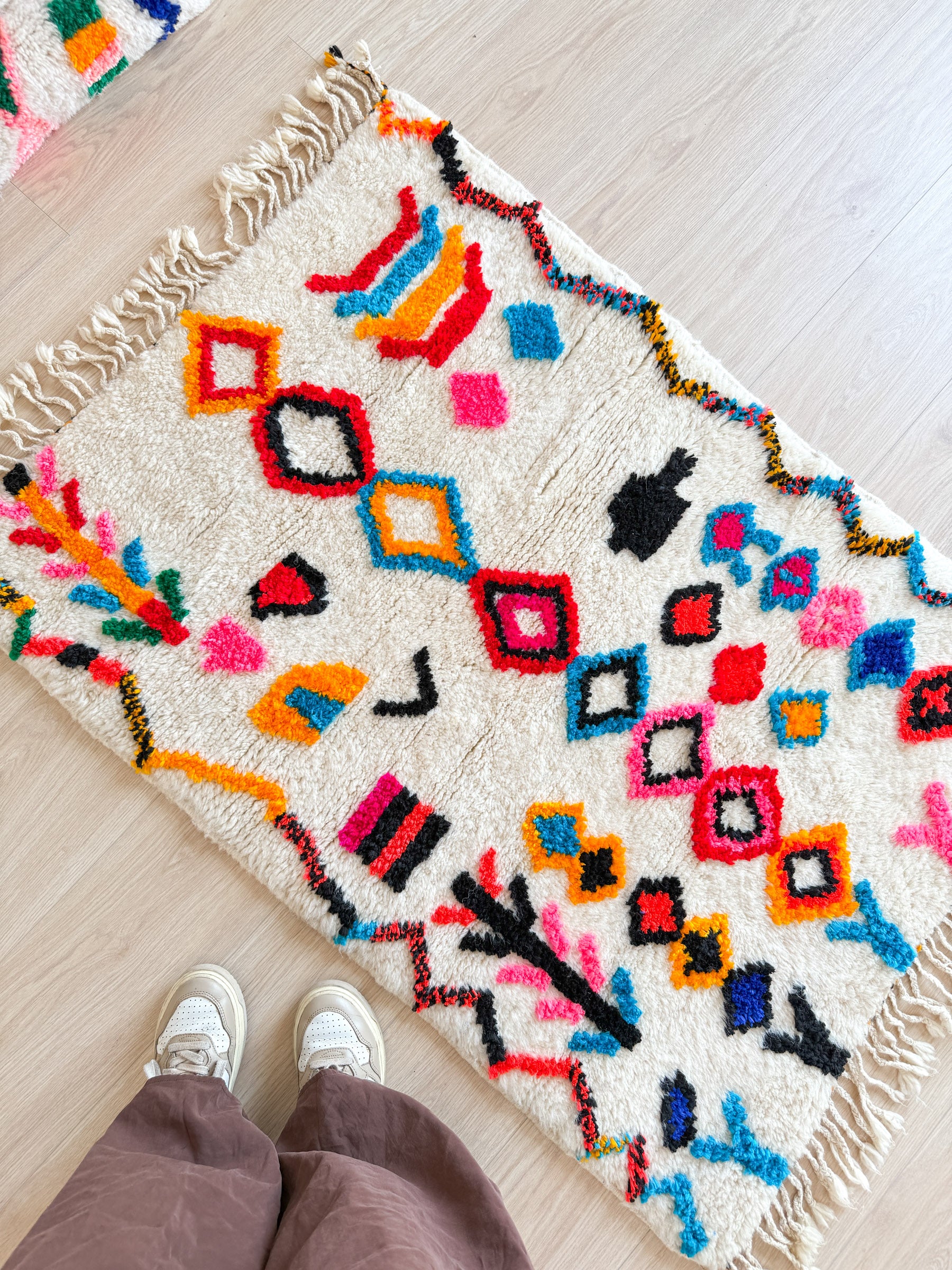 Tapis berbère coloré 85 x 137 cm - n°1991