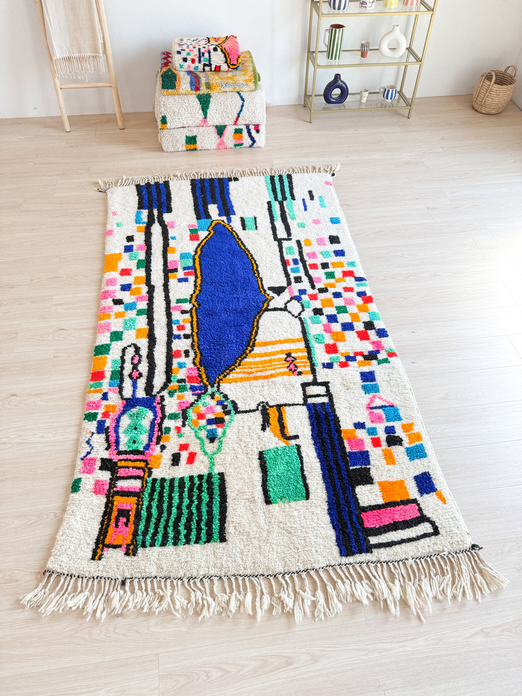 Tapis berbère coloré 144 x 276 cm - n°2011